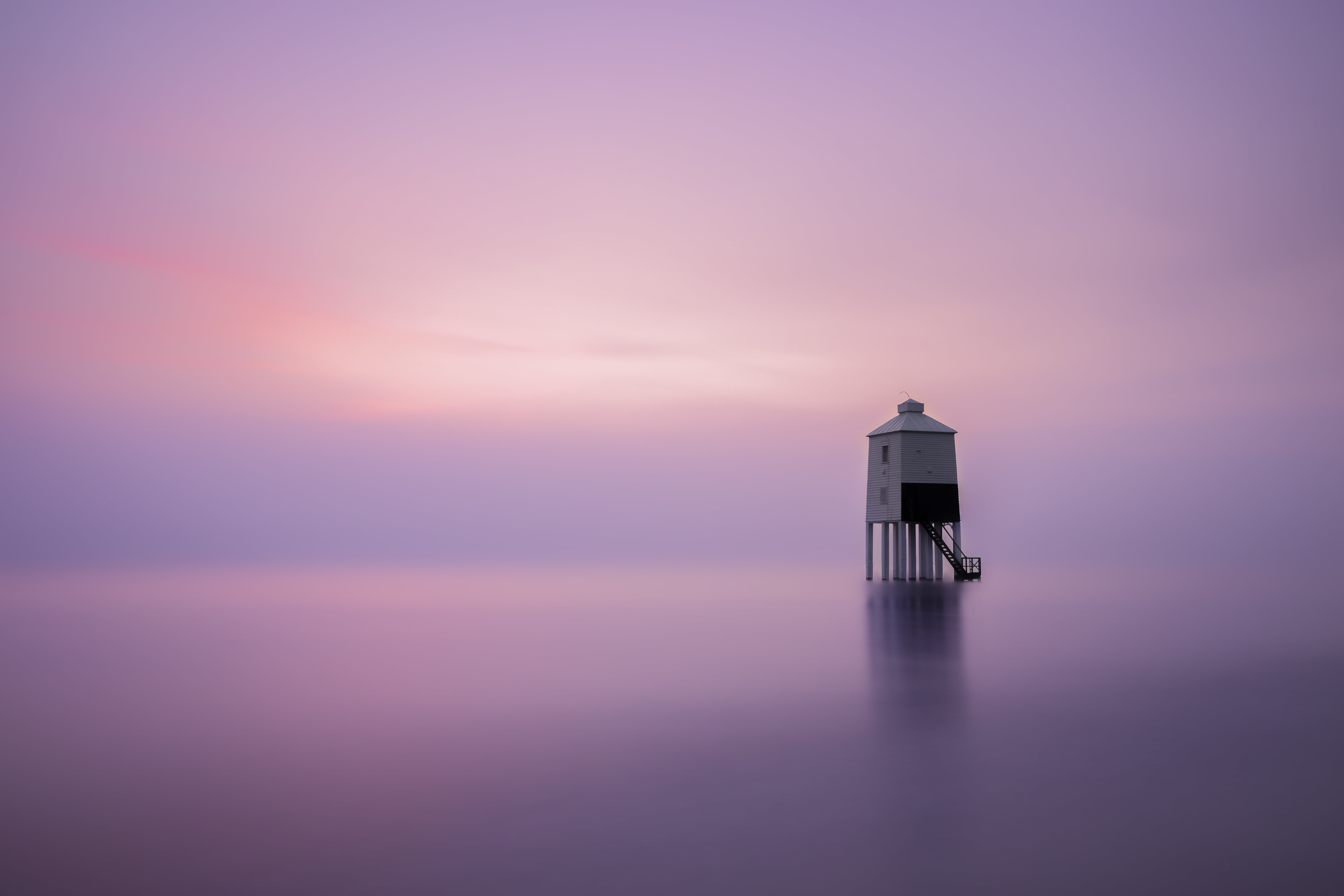 5K, architecture, center, jones, england, white, dusk, Burnham On Sea, campbell, sea, house, coast, long exposure  photography, somerset, time, day, burnham, HD Wallpaper