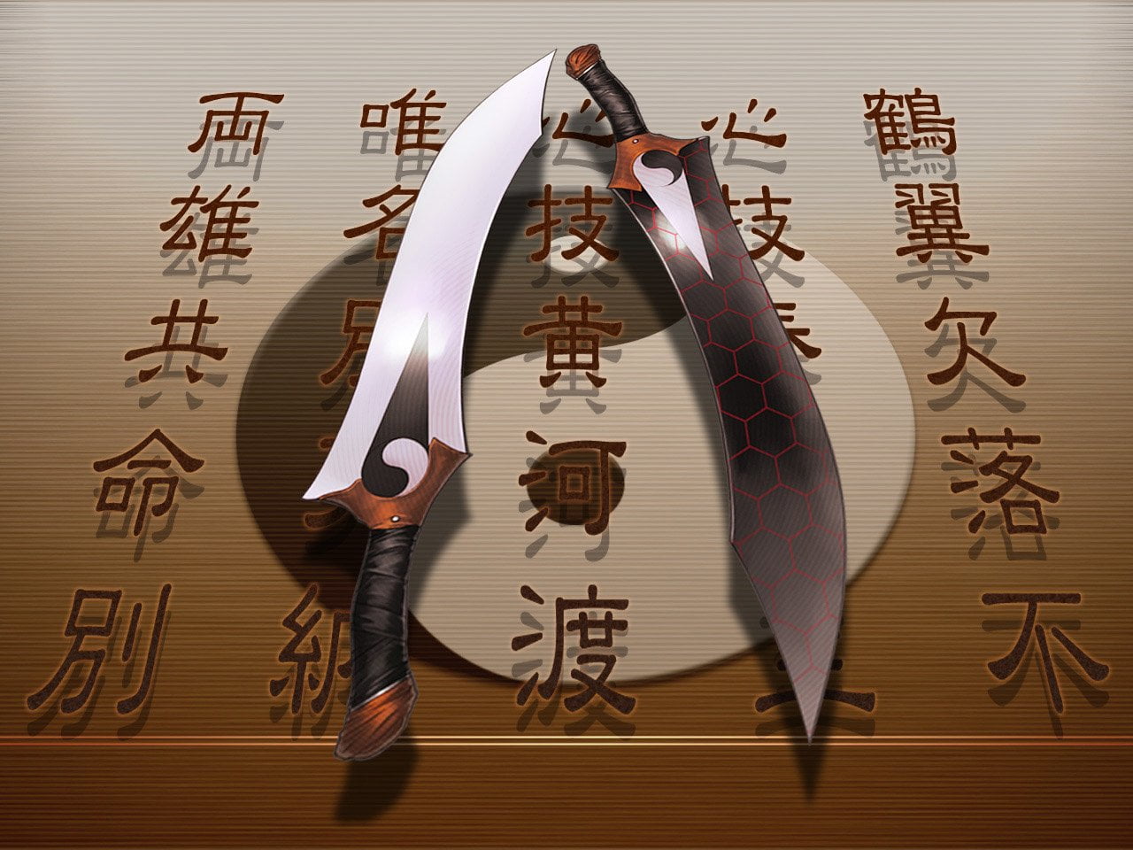 gray, representation, colored background, weapon, Fate/Stay Night: Unlimited Blade Works, full length, digital, non-western script, swords, art and craft, HD Wallpaper