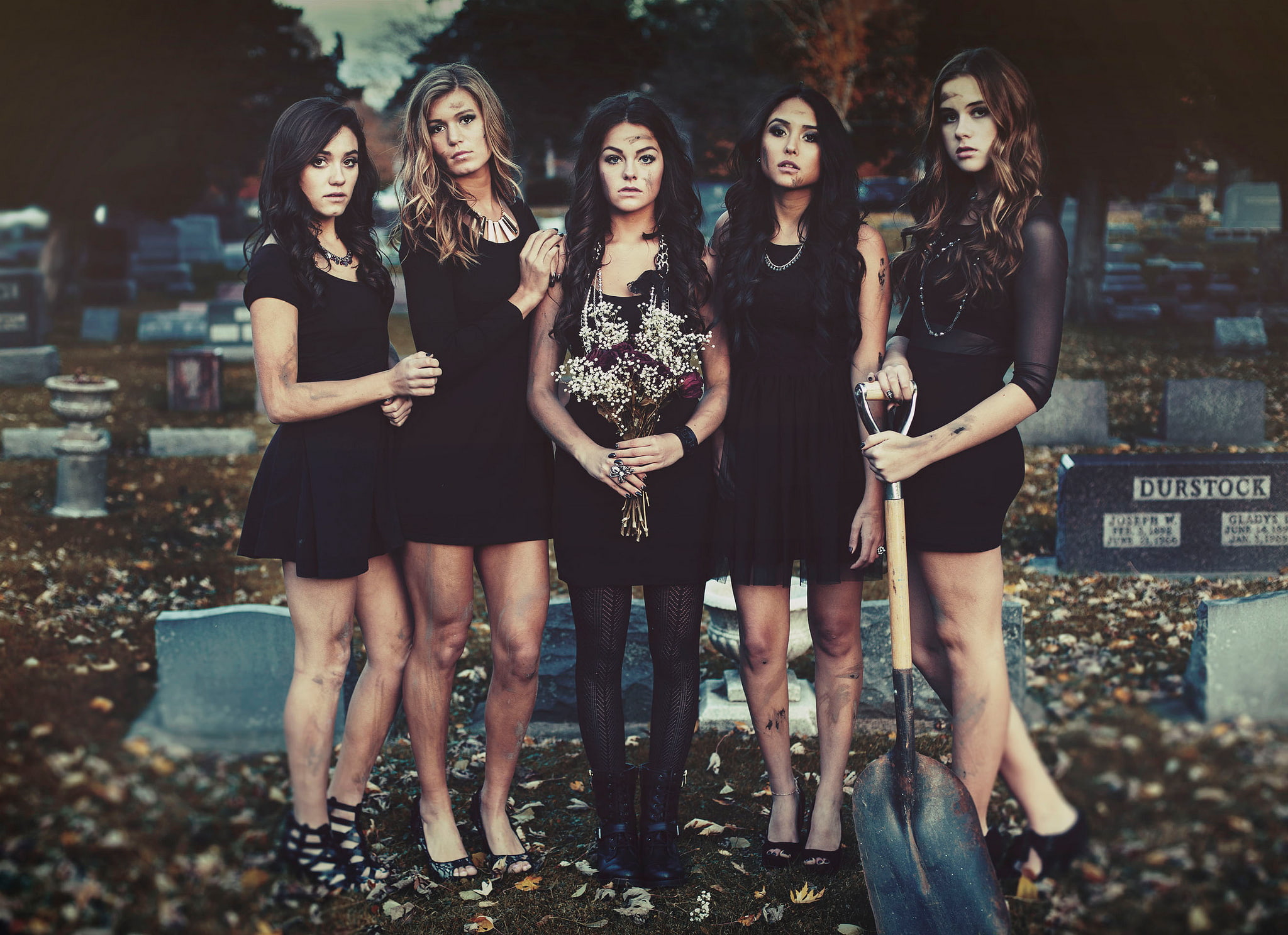 cemetery, 1080P, girls, shovel, Pretty Little Liars, HD Wallpaper