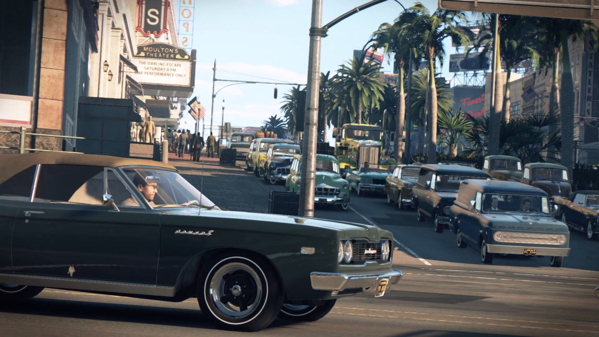 street, the game, 1080P, Mafia III, Mafia 3, movement, stream, the city, cars, HD Wallpaper