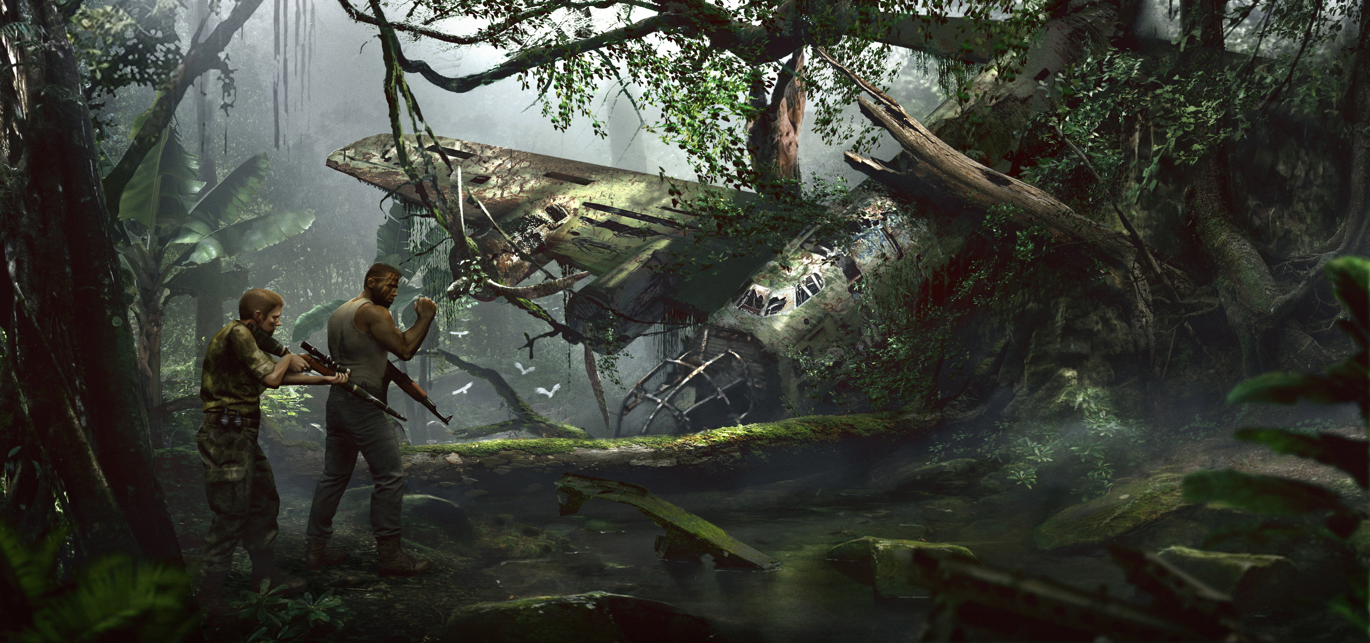 couple - relationship, real people, 4K, land, adult, xbox games, plant, ps games, tree, water, lifestyles, people, men, pc games, standing, 2016 games, HD Wallpaper