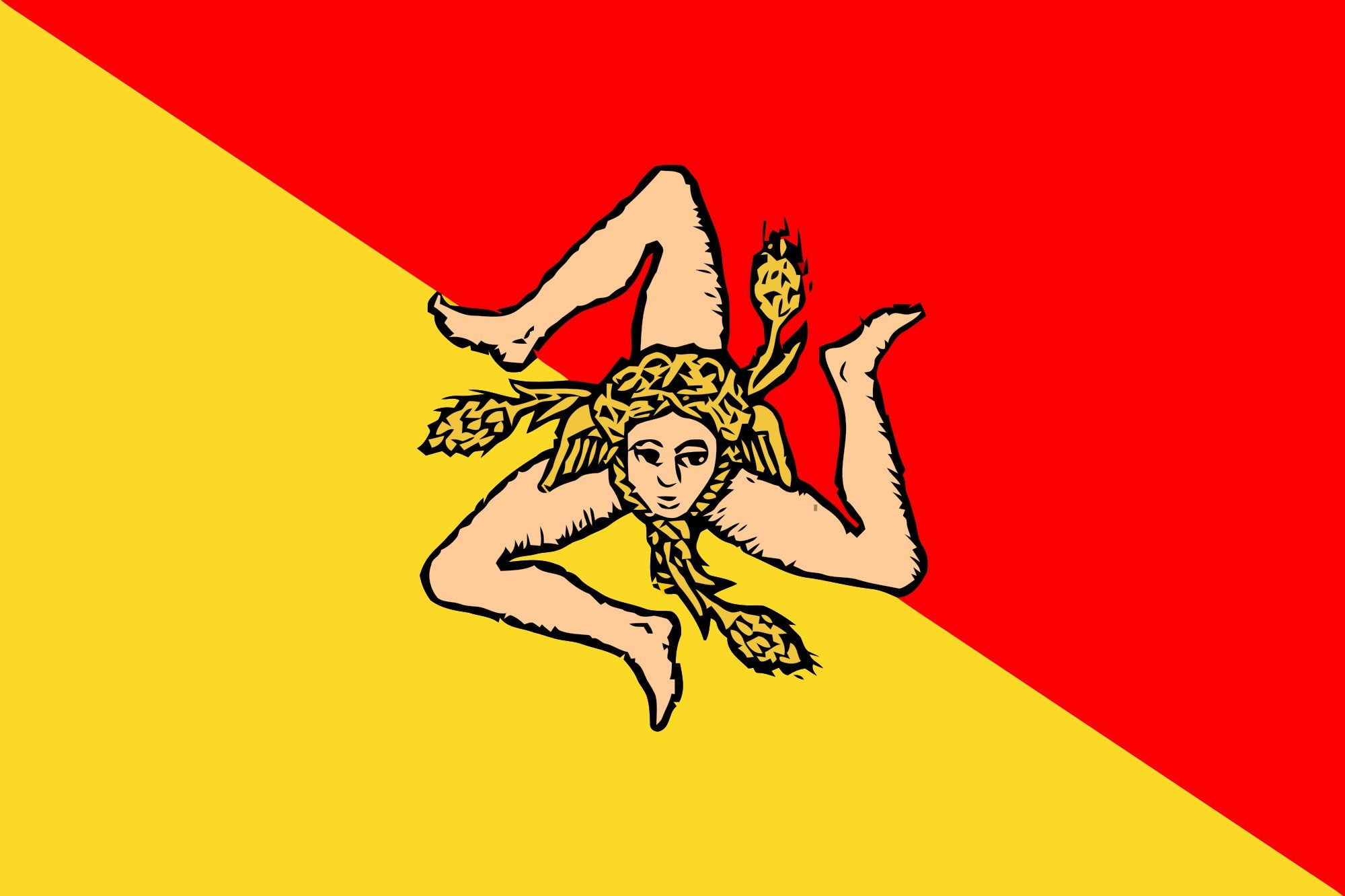 2000px sicilian, 1080P, flag svg, HD Wallpaper
