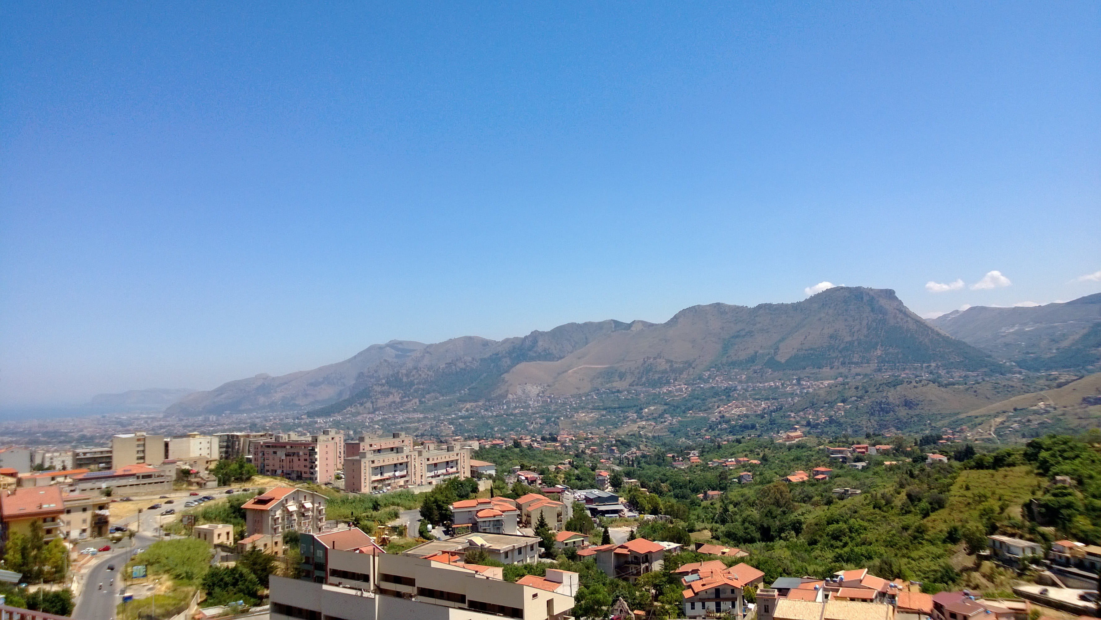 scenics - nature, 2K, apartment, Sicily, building, Italy, sicilian, vacation, mountain, outdoors, tree, residential district, nature, arid climate, mountains, HD Wallpaper