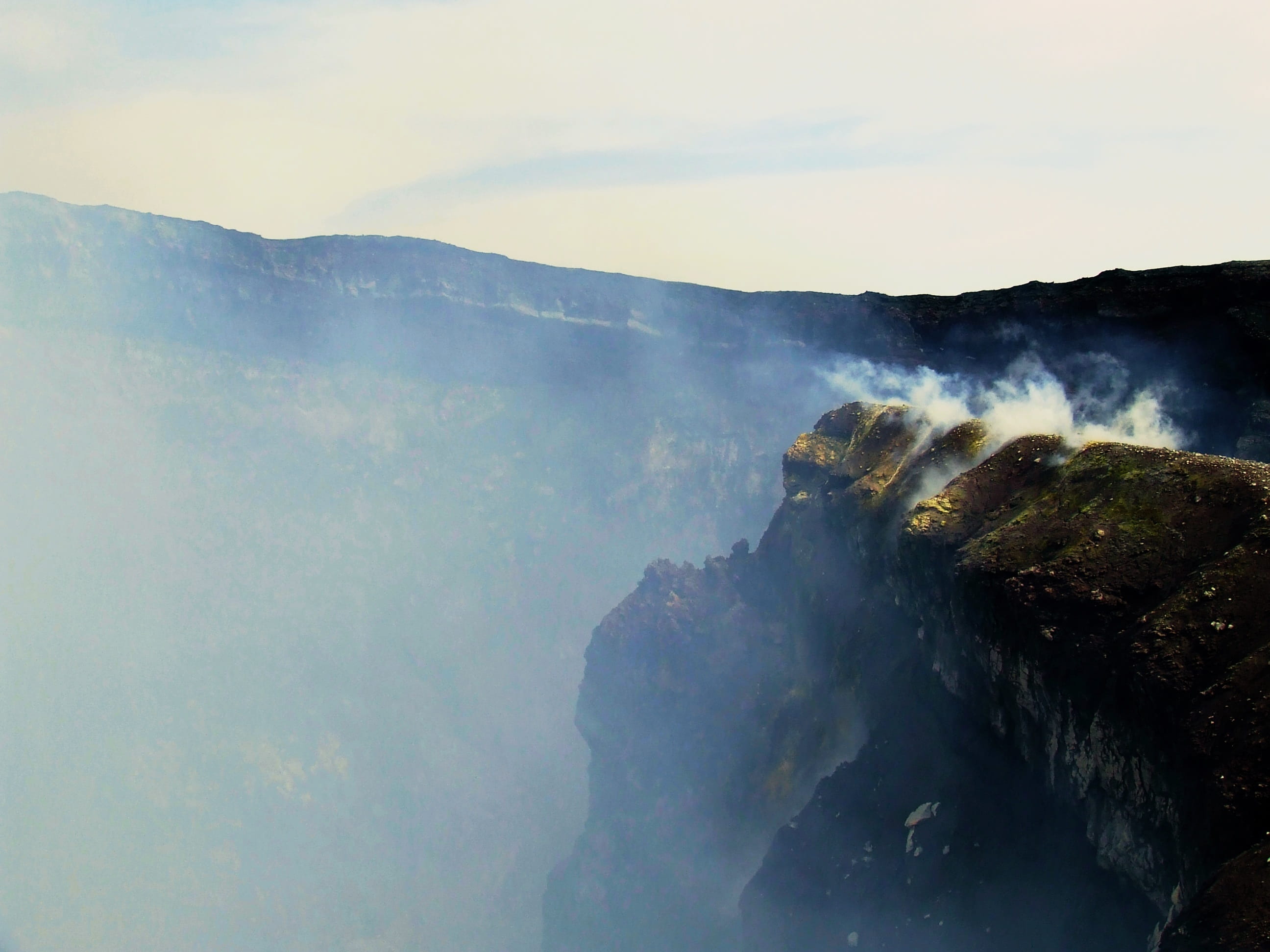 crater, nature, hot spring, no people, outdoor, tranquil scene, sicilian, tranquility, day, water, mediterranean, Landscape, rock, geology, wild, vacation, HD Wallpaper