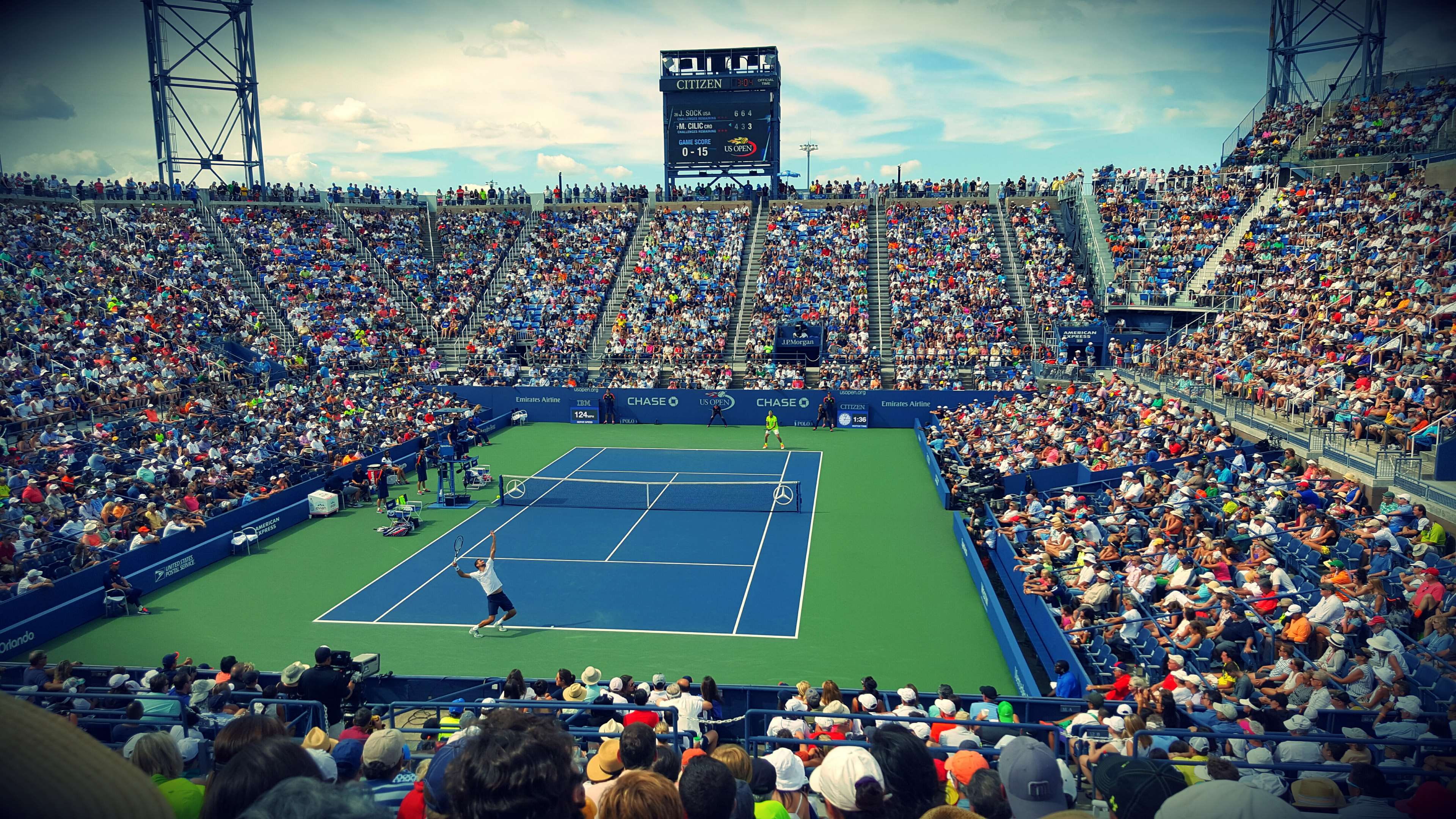 game, tennis court, real people, tennis stadium, men, leisure activity, court, spectator, tournam, players, group of people, nature, competition, lifestyles, HD Wallpaper