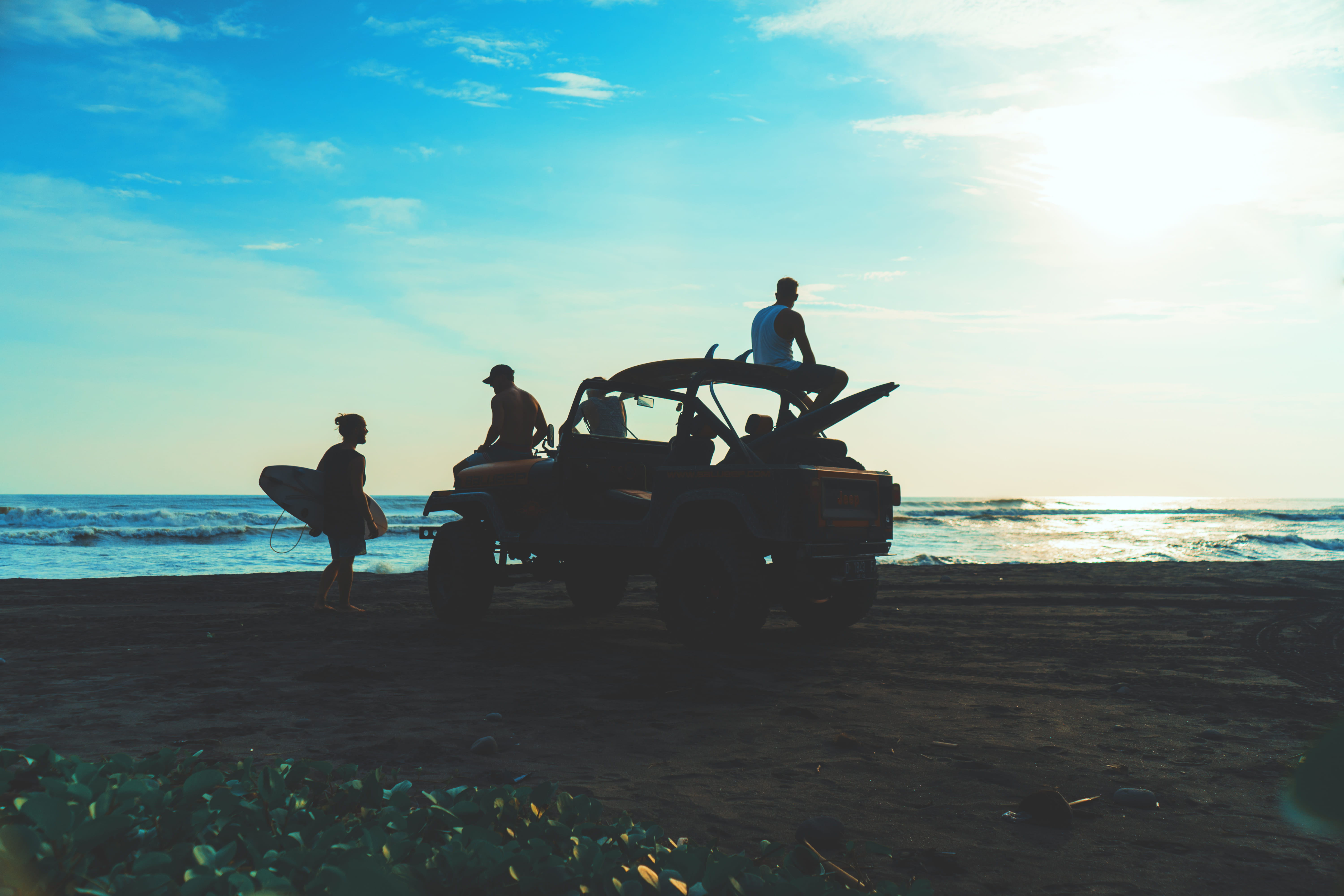 2018, suny, people, scenics - nature, group of people, sunlight, nature, time, land, road, sky, summer, men, sea, sunset, real people, lifestyles, water, HD Wallpaper