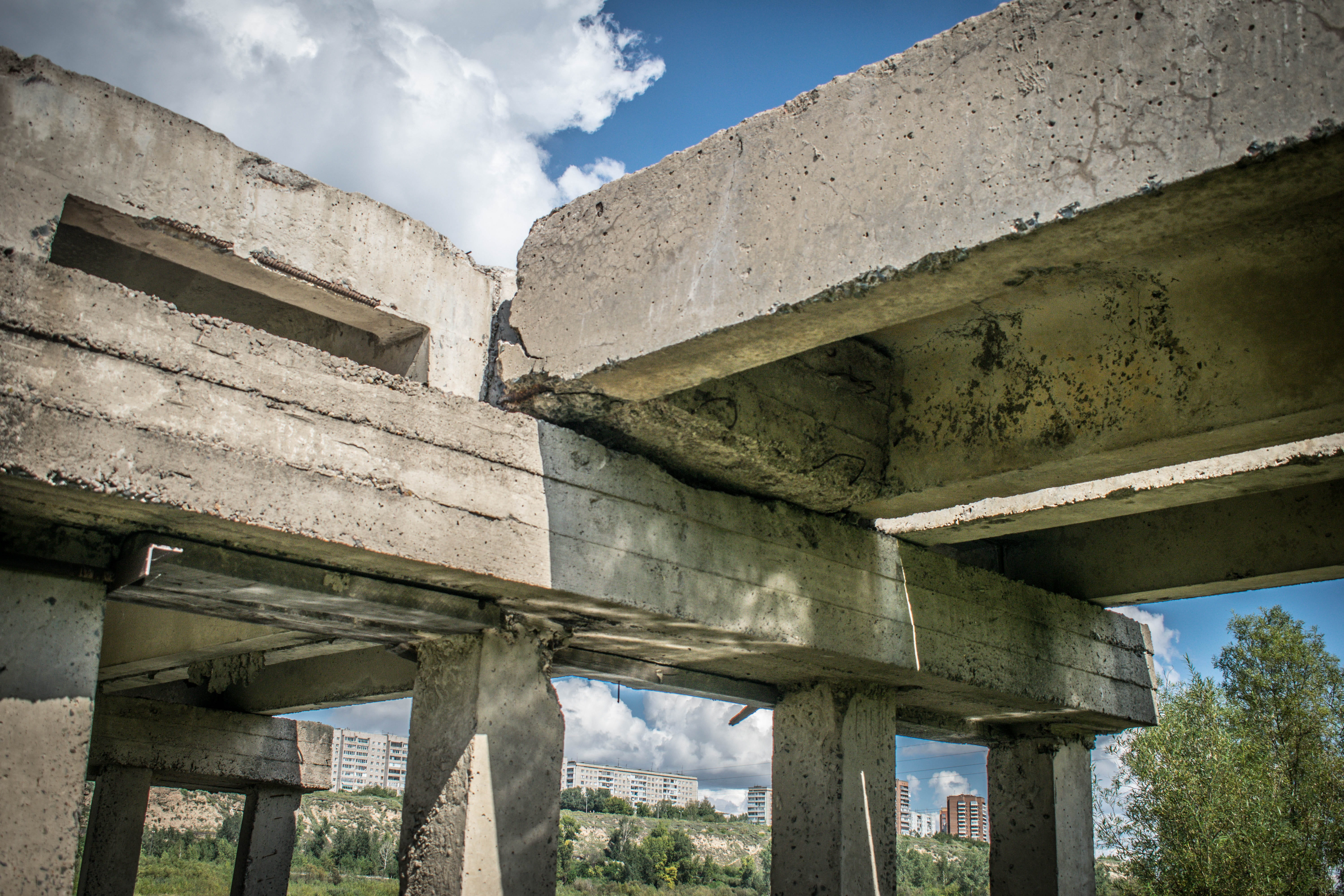 stone, blank, building, history, plant, concrete, nature, architectural column, expression, low angle view, built structure, tree, old, no people, travel, HD Wallpaper
