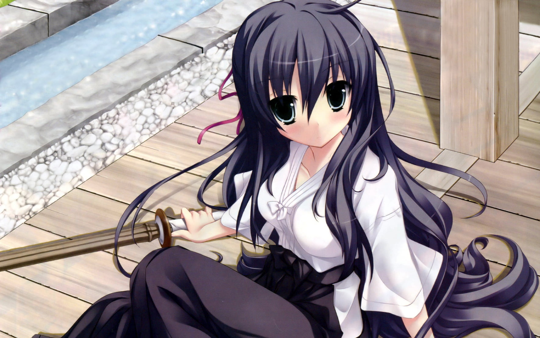 fashion, wooden, fantasy girl, real people, young adult, one person, young women, three quarter length, holding, long hair, glasses, anime girls, black color, HD Wallpaper