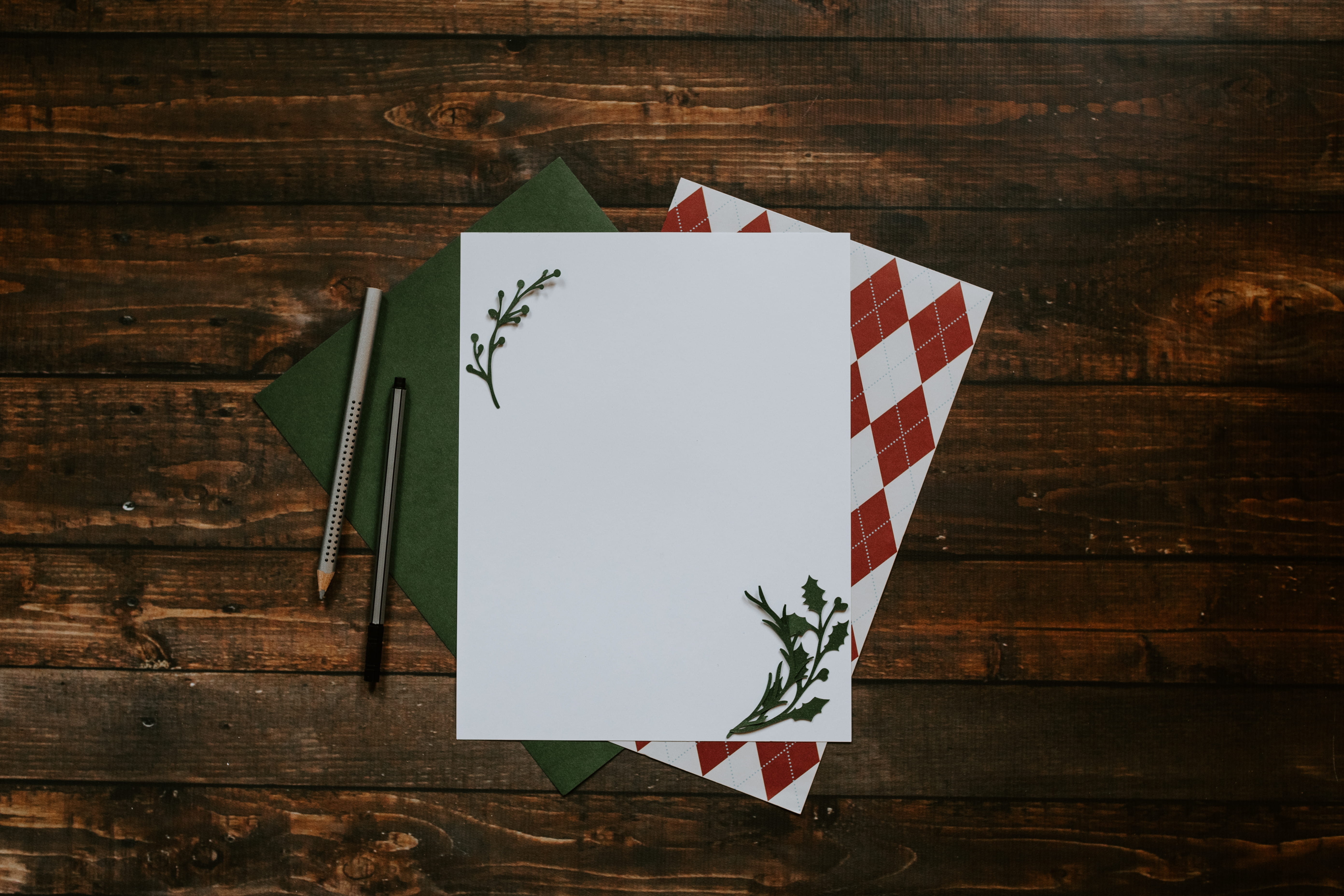 placeholder, still life, craft, create, green, indoors, pencil, directly above, nature, argyle, blank, flag, cutout, star shape, holiday, paper, cards, HD Wallpaper