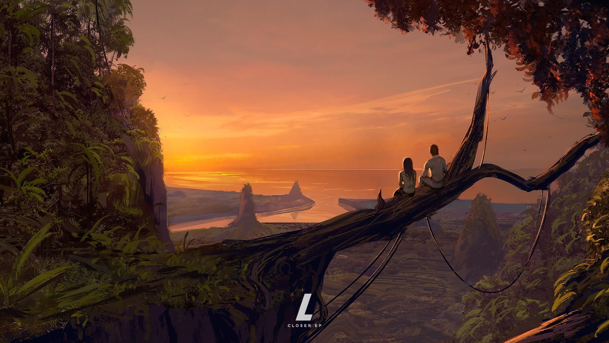 Laszlo, landscape, 1080P, Closer EP, Monstercat, artwork, HD Wallpaper