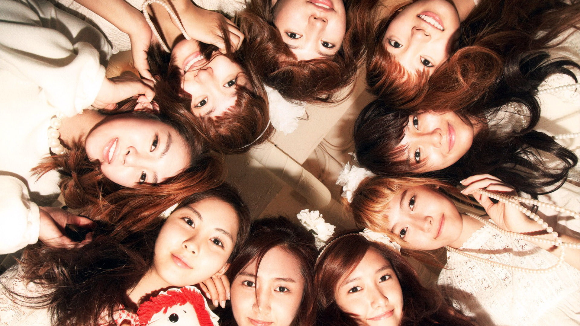 high angle view, innocence, portrait, girls, headshot, people, friendship, K-pop, Girls Generation, child, 1080P, hairstyle, group of people, emotion, HD Wallpaper