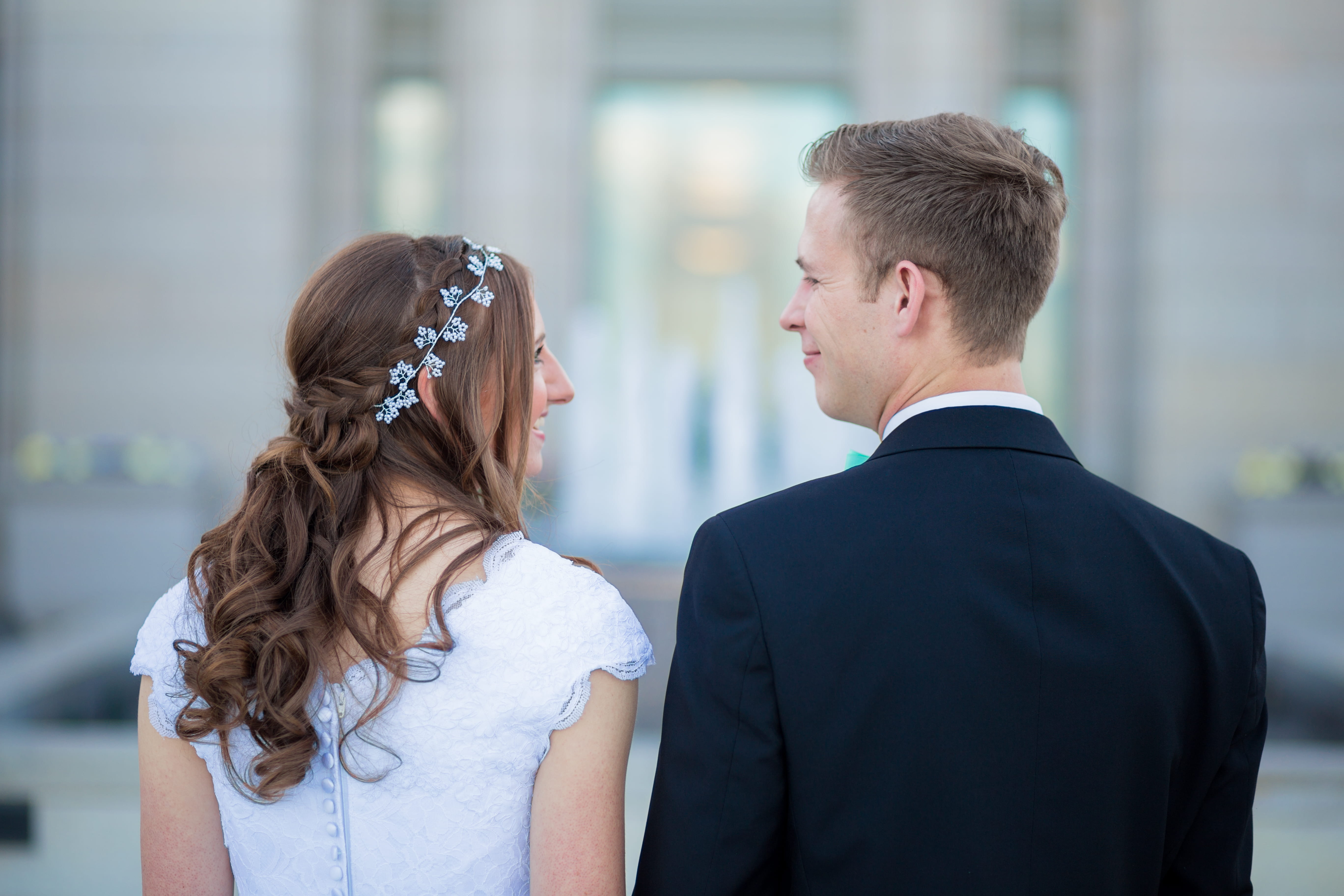business, females, 5K, men, togetherness, two people, office, woman, focus on foreground, looking, males, mormon, marriage, suit, rear view, interaction, HD Wallpaper