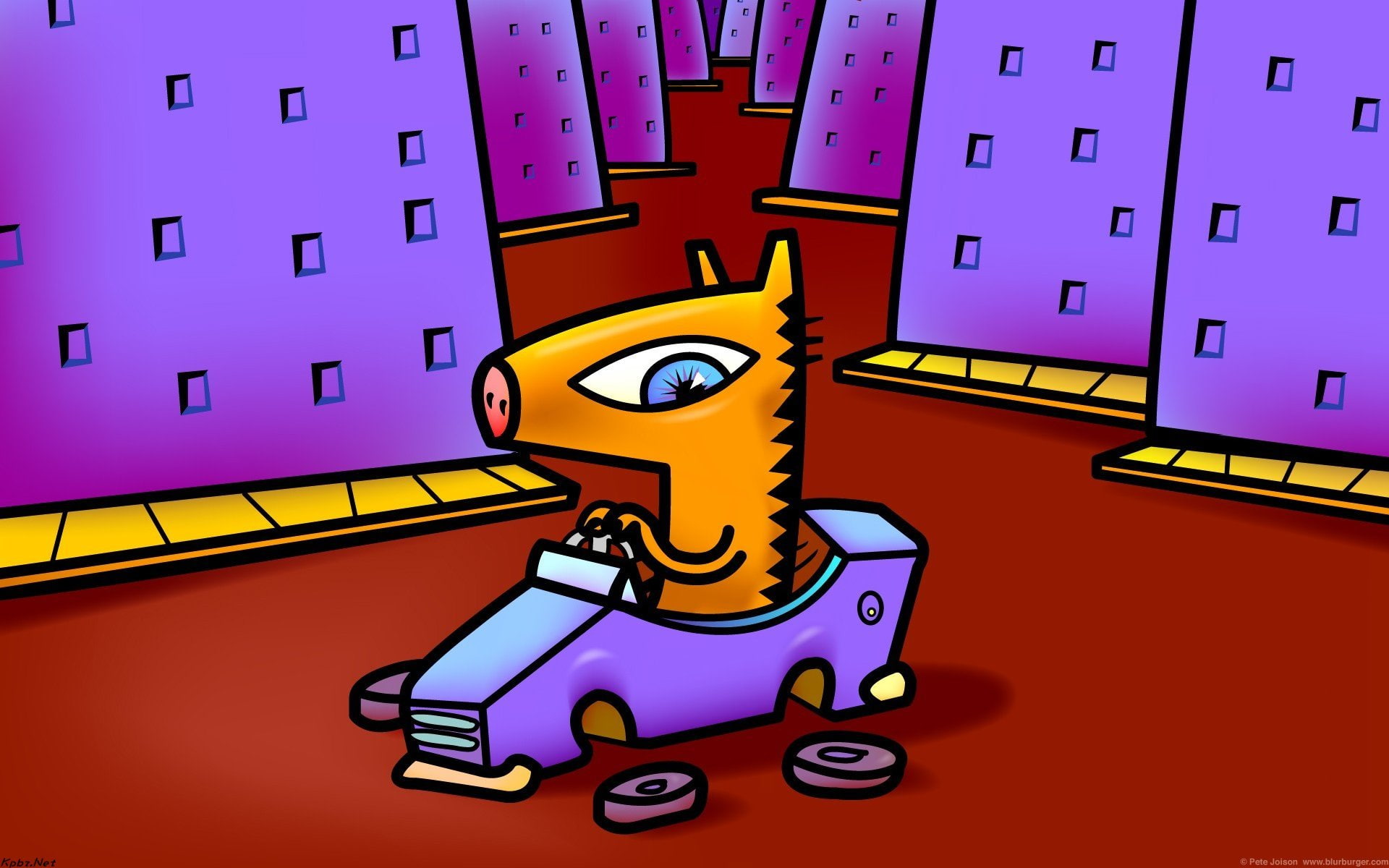 blurburger, comics, puzzle, 1080P, cartoon, anime, game, HD Wallpaper