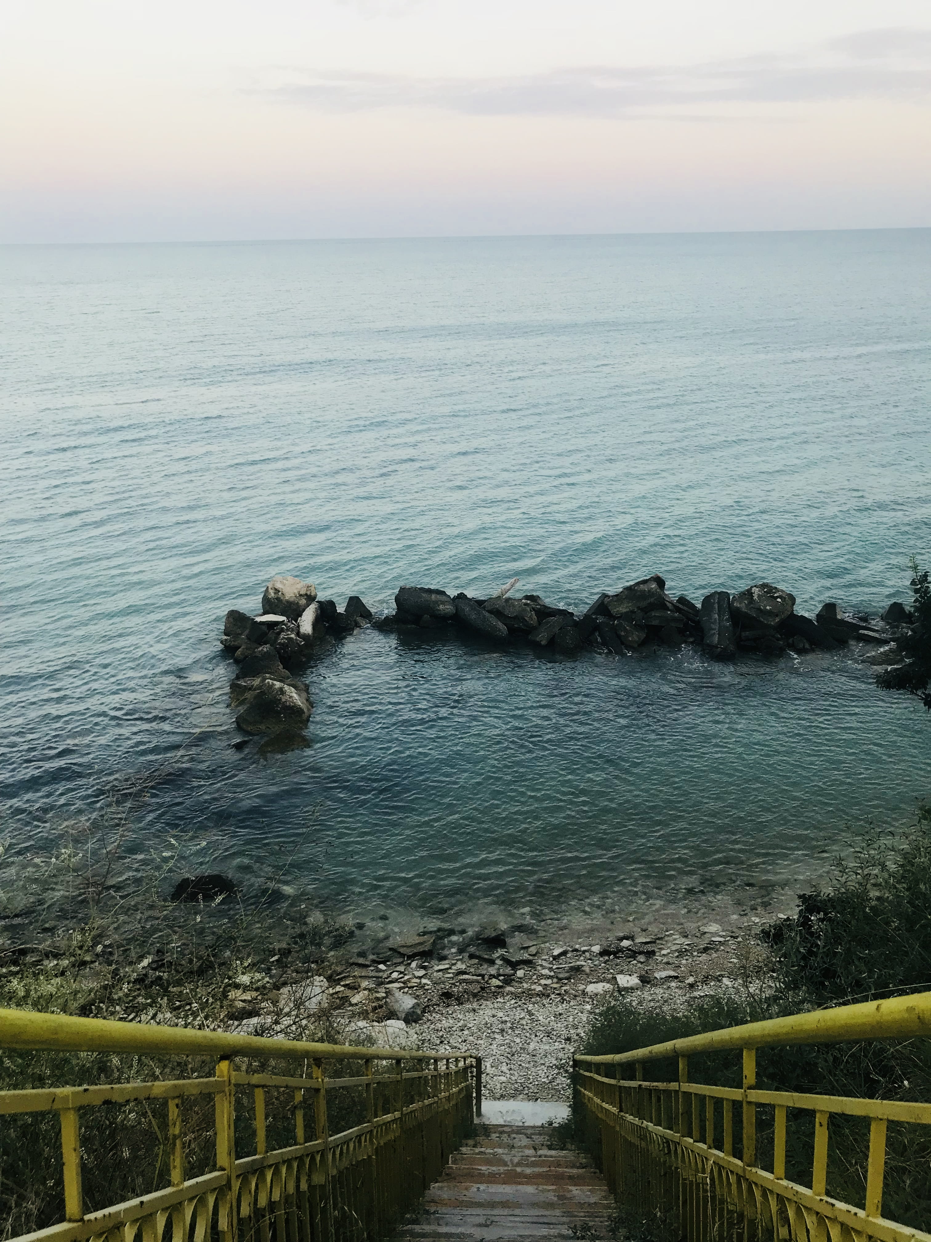 outdoors, rocks, land, sky, horizon over water, no people, sea, 4K, rock - object, bulgaria, beauty in nature, stairs, water, cloud - sky, sunset, scenics - nature, Phone HD Wallpaper