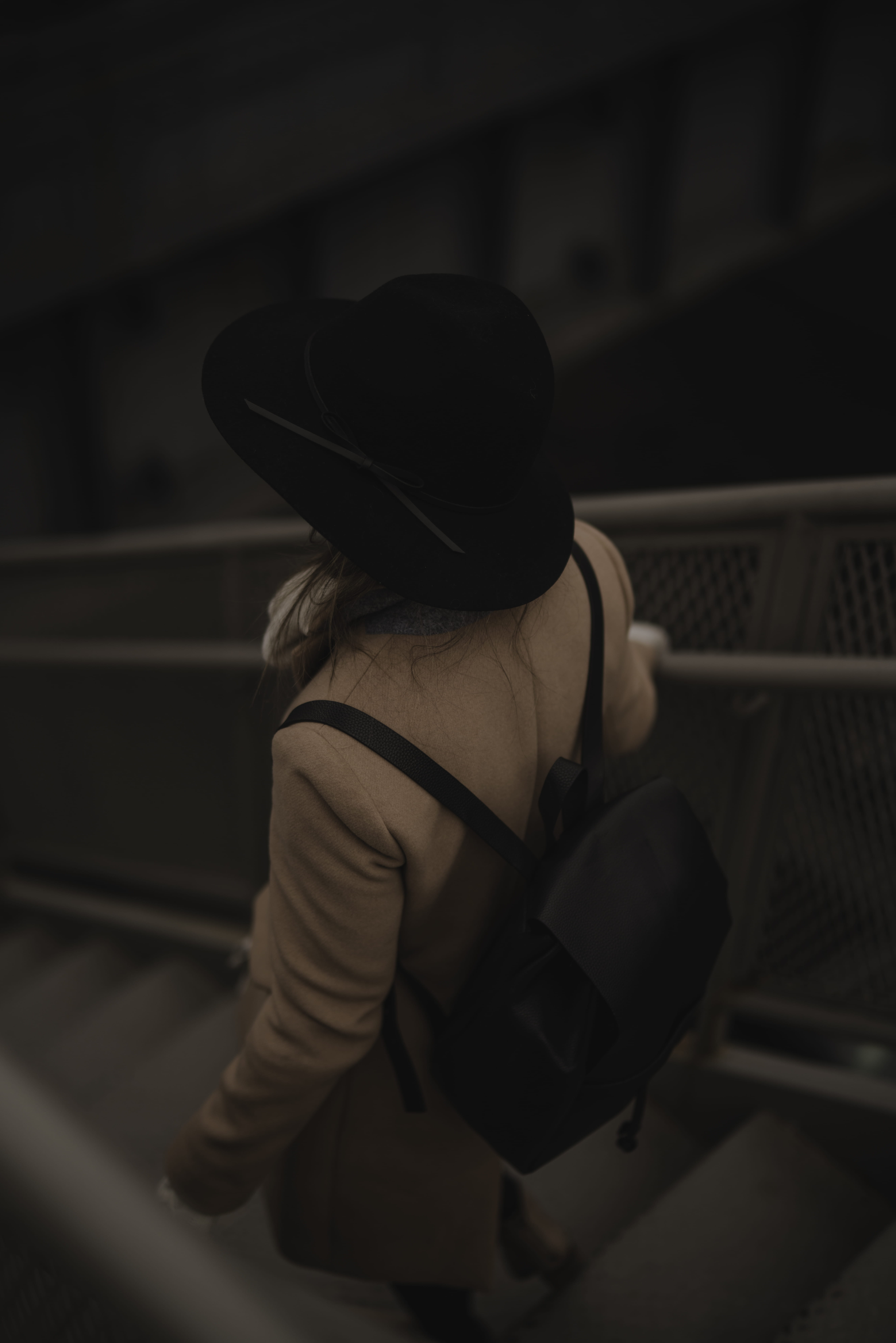 8K, black, one person, casual clothing, focus, woman, carrying, staircase, real people, stair, women, lifestyles, indoors, leisure activity, going, person, Phone HD Wallpaper