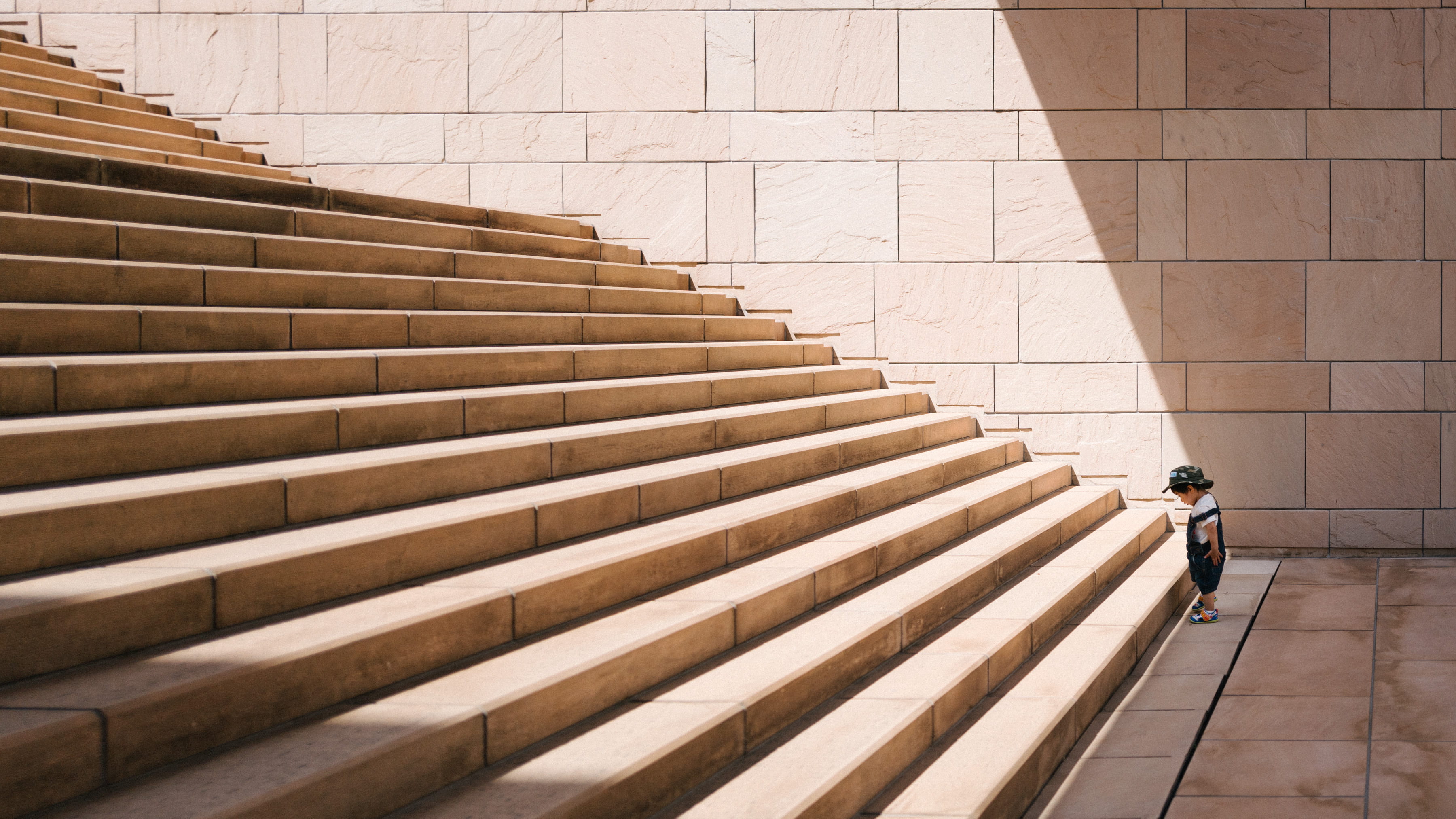 begininng, 2K, one person, stair, front, stand, people, climbing, travel, staircase, built structure, boy, men, toddler, s, moving up, HD Wallpaper