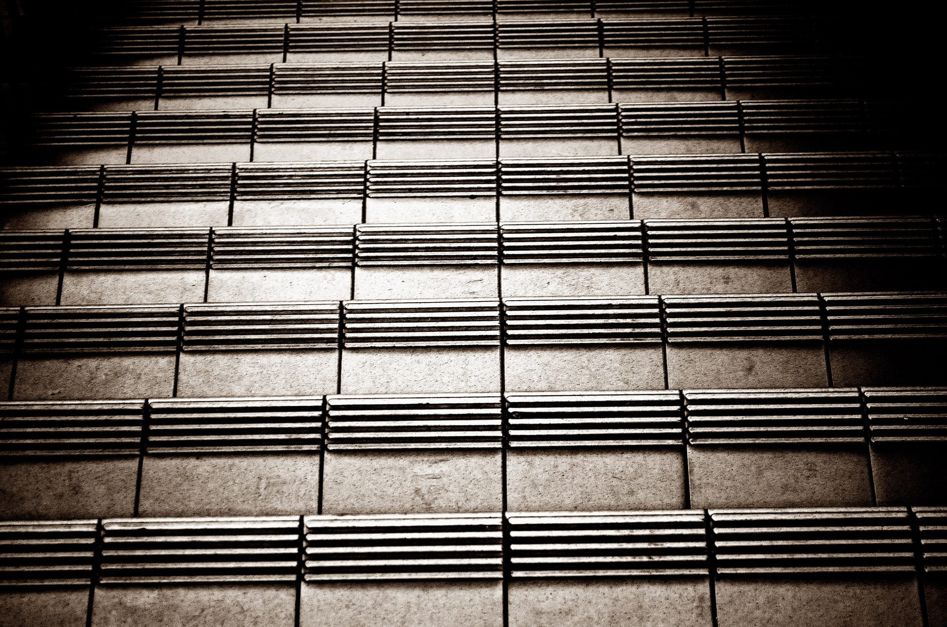 indoors, close-up, low angle view, down, stairway, pattern, flight, metal, 1080P, repetition, day, top, up, way, blinds, window, tile, architecture, direction, HD Wallpaper