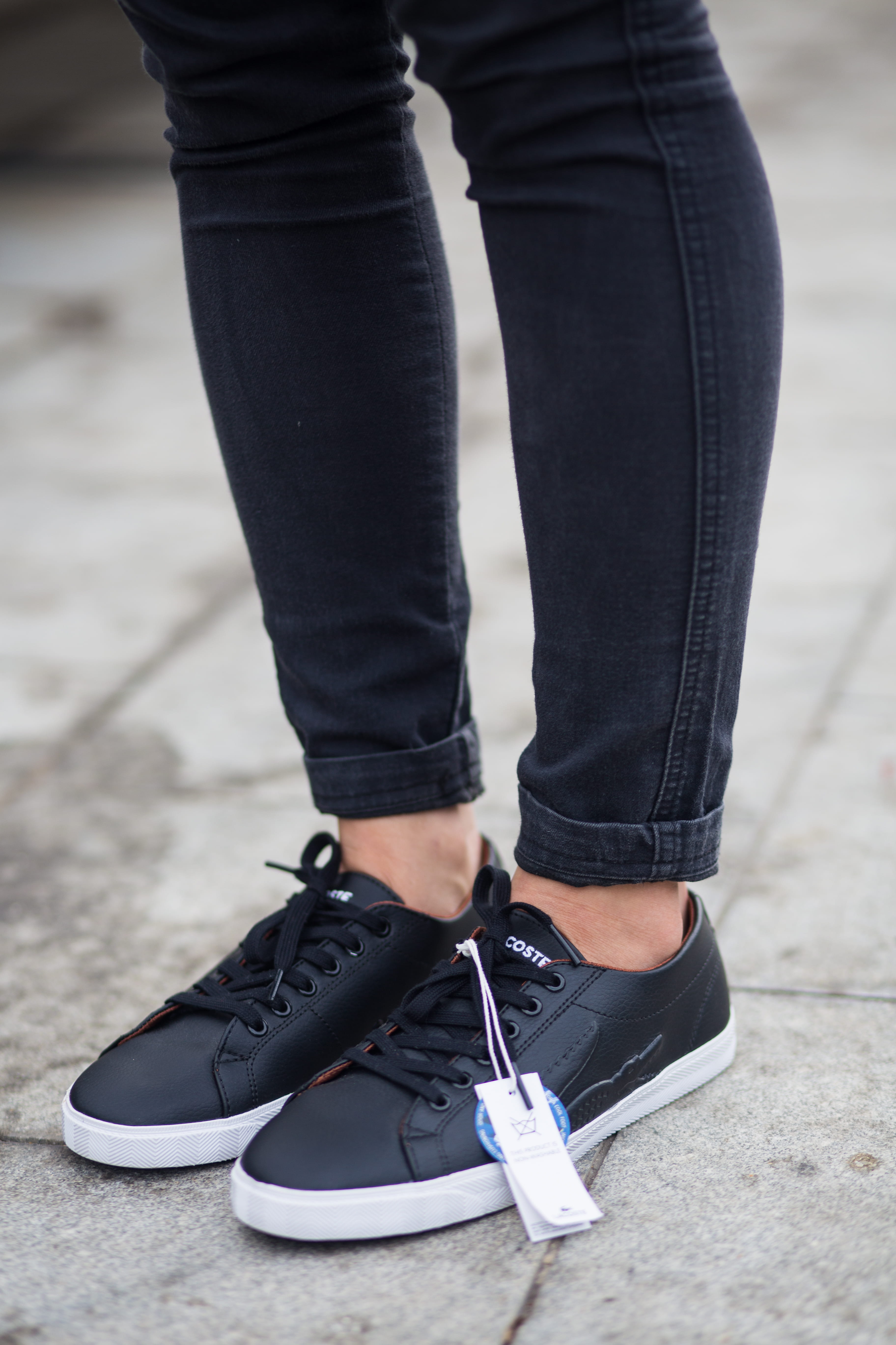 one person, Lacoste, shoes, human leg, body part, real people, 5K, feet, standing, outdoors, day, fashion, pair, casual clothing, sneakers, human body part, Phone HD Wallpaper