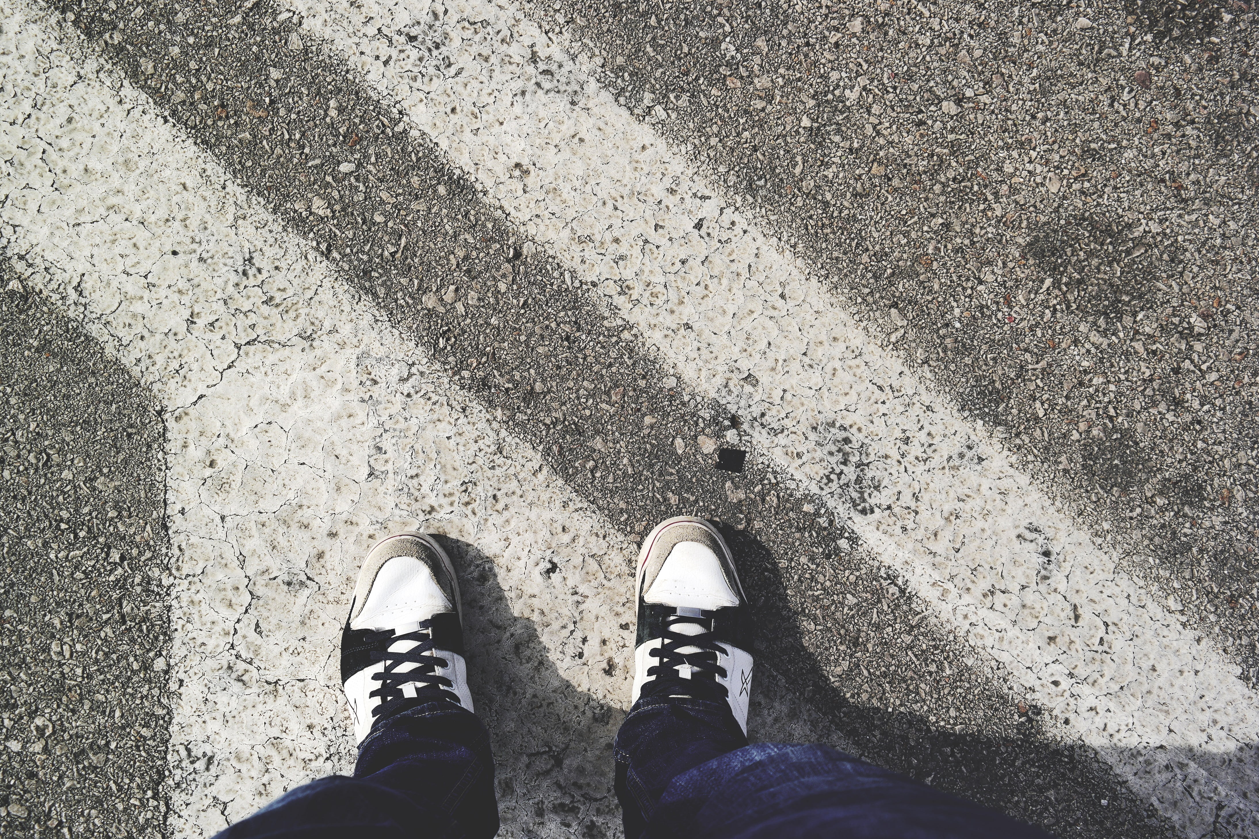 human body part, city, sunlight, human limb, street, standing, paint, wearing, high angle view, male, personal perspective, white, people, body part, legs, HD Wallpaper