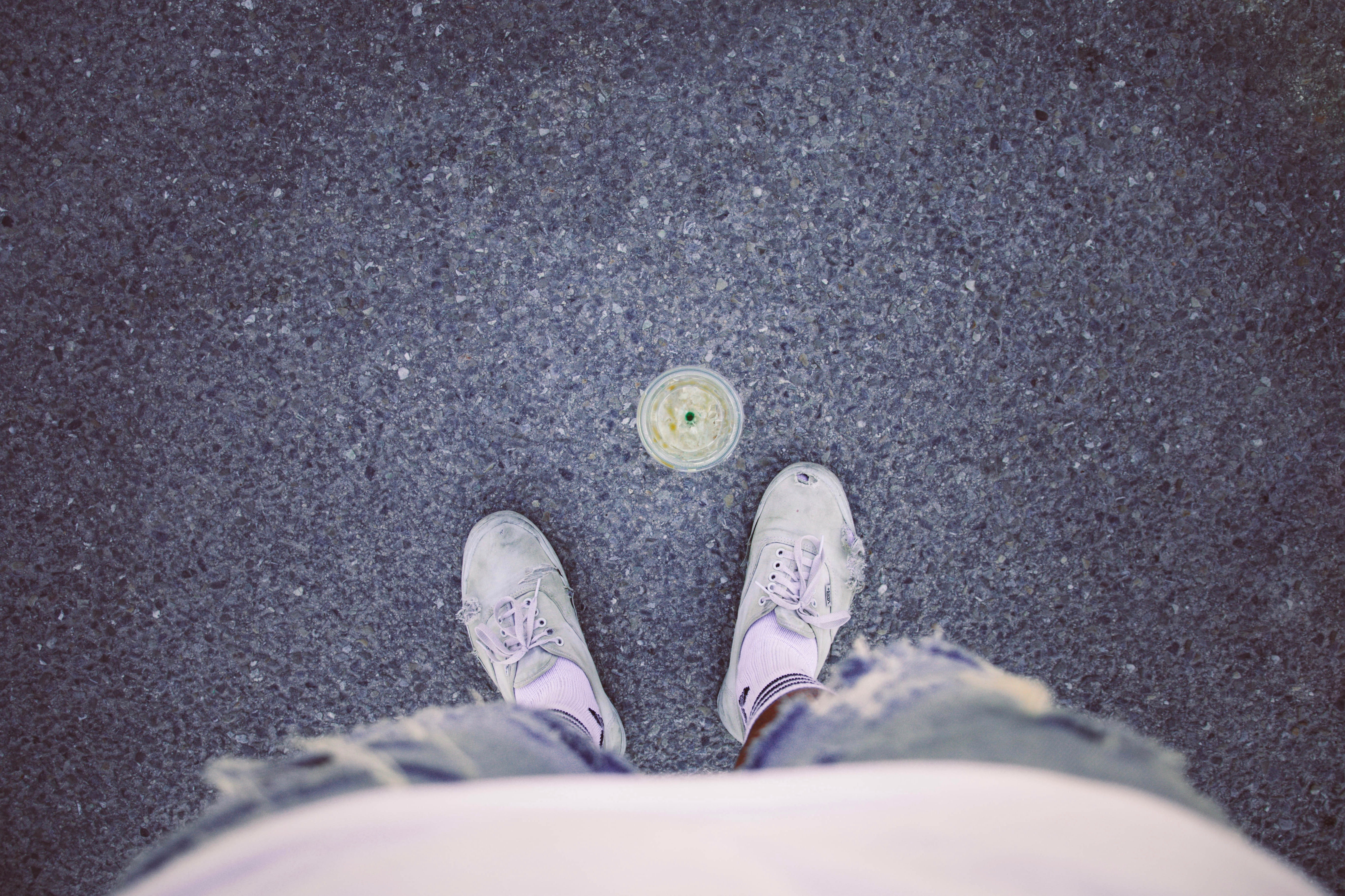 day, standing, human limb, body part, city, real people, asphalt, looking down, casual clothing, high angle view, street, jeans, men, directly above, limb, HD Wallpaper