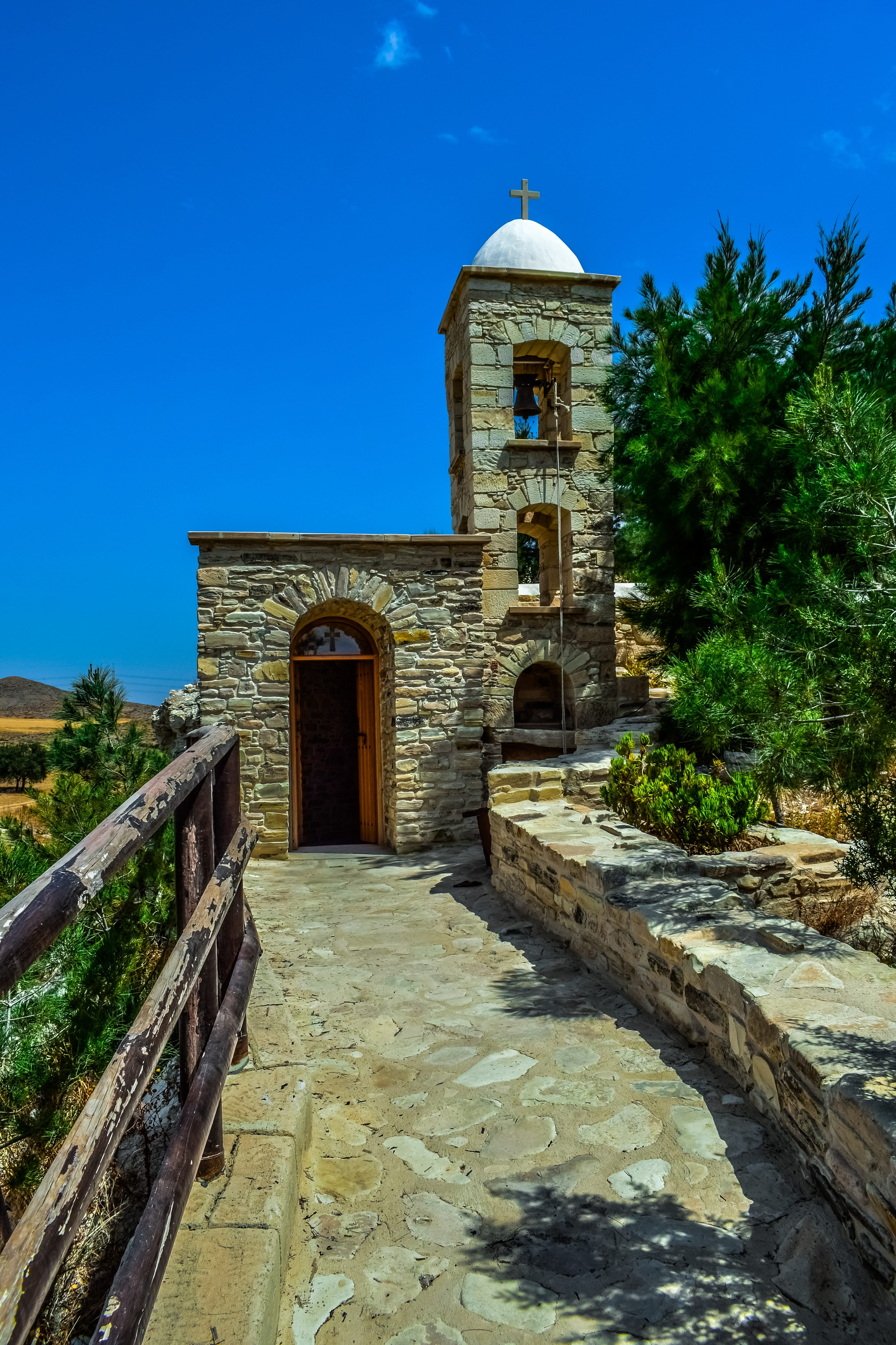 stone, plant, outdoors, nature, cyprus, sky, church, no people, building exterior, religion, day, 5K, architecture, travel, place of worship, orthodox, Phone HD Wallpaper
