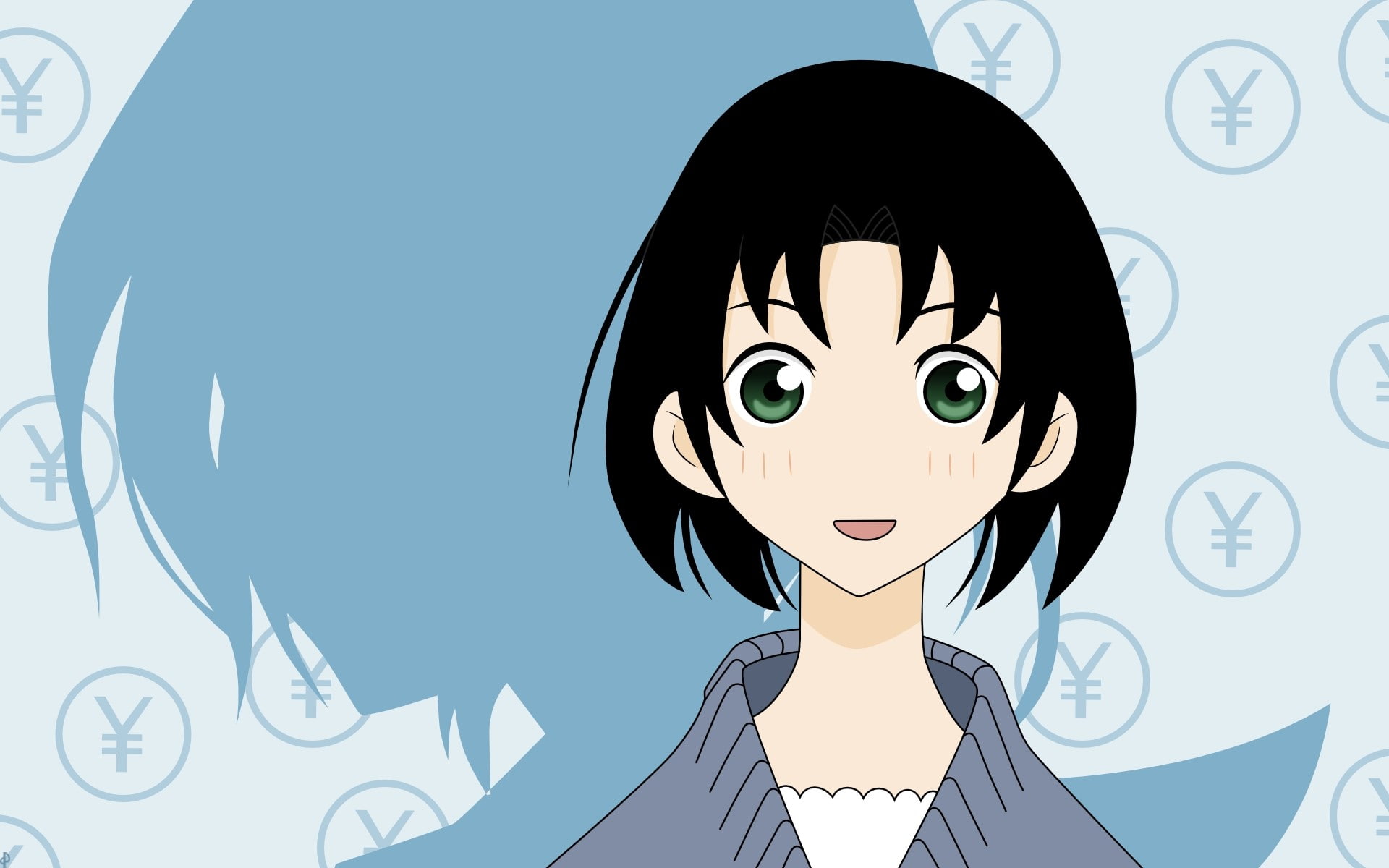 young adult, mature adult, close-up, black hair, adult, indoors, Shadowy men on a shadowy planet, Maruuchi shouko, emotion, studio shot, hairstyle, front view, HD Wallpaper