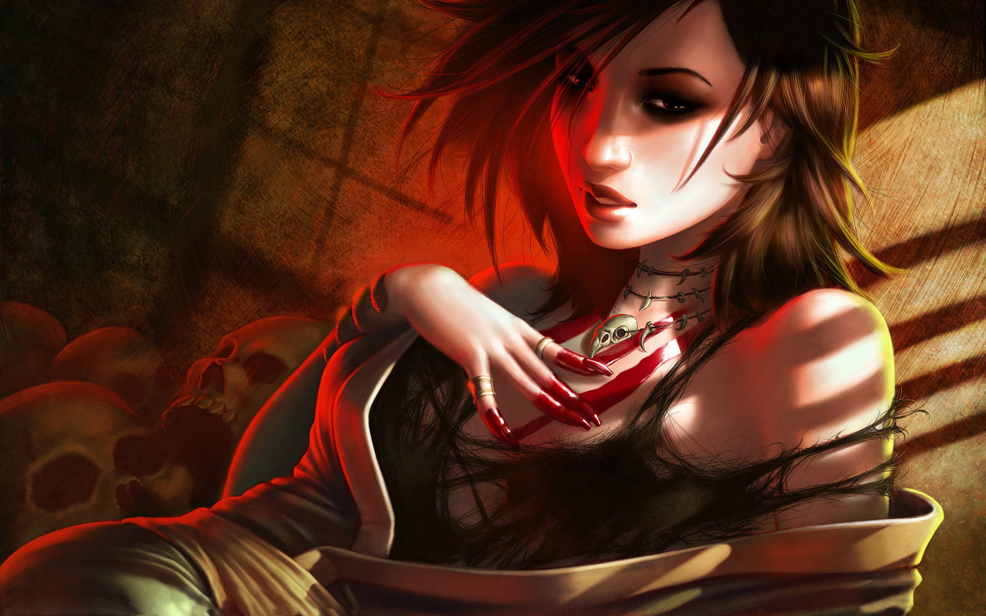 fantasy, blood, 1080P, sinister, hd, HD Wallpaper