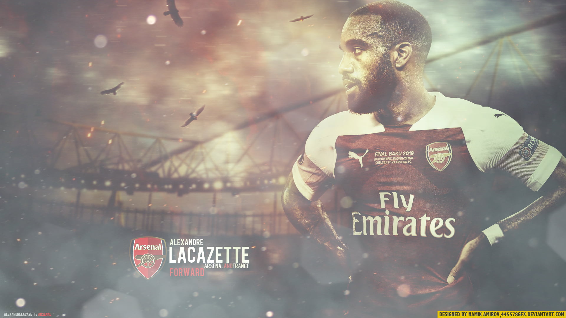 Soccer, Arsenal F.C., 1080P, French, Alexandre Lacazette, HD Wallpaper