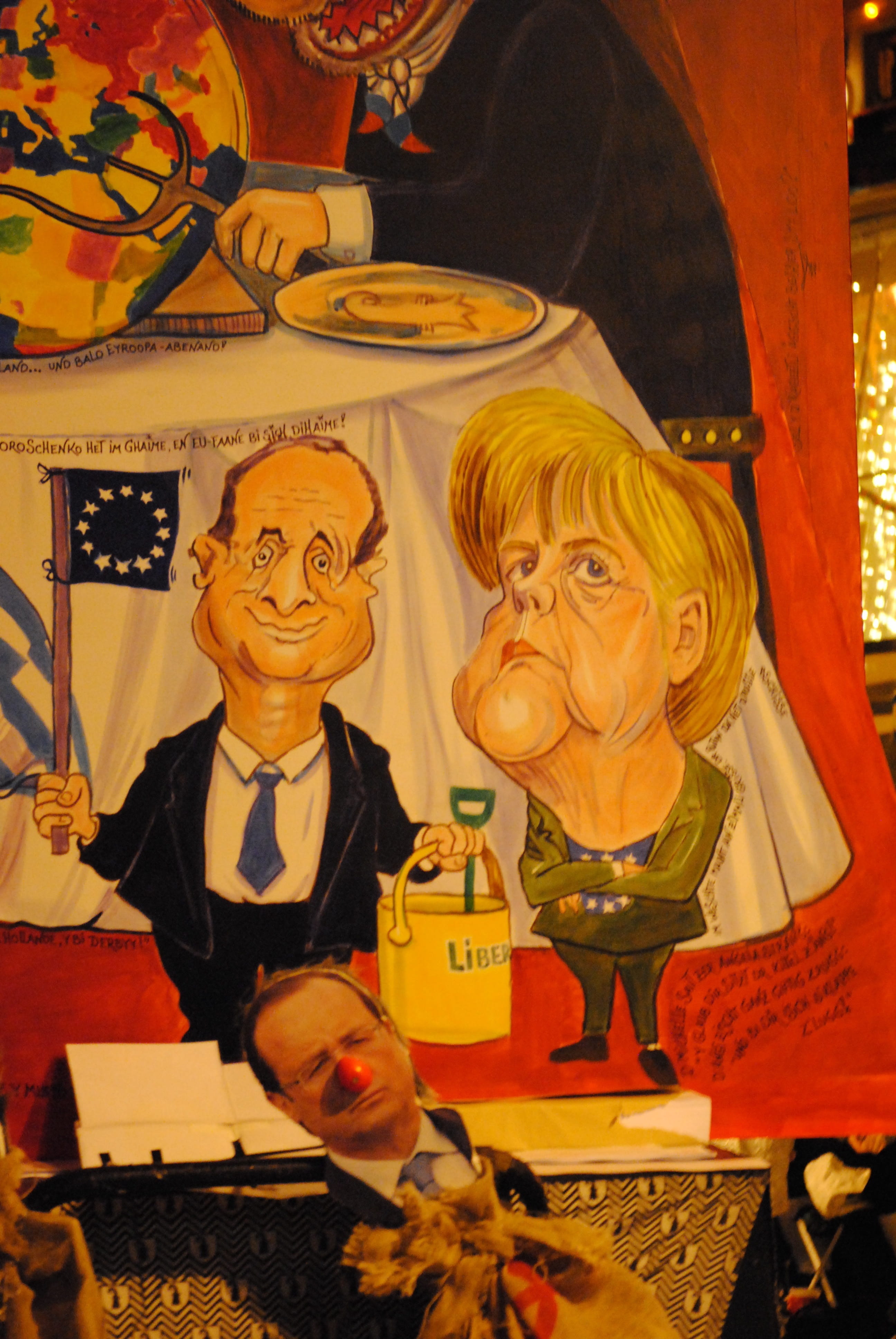 spirituality, festival, angela merkel, arts culture and entertainment, celebration, indoors, belief, human representation, religion, 4K, basler fasnacht 2015, Phone HD Wallpaper