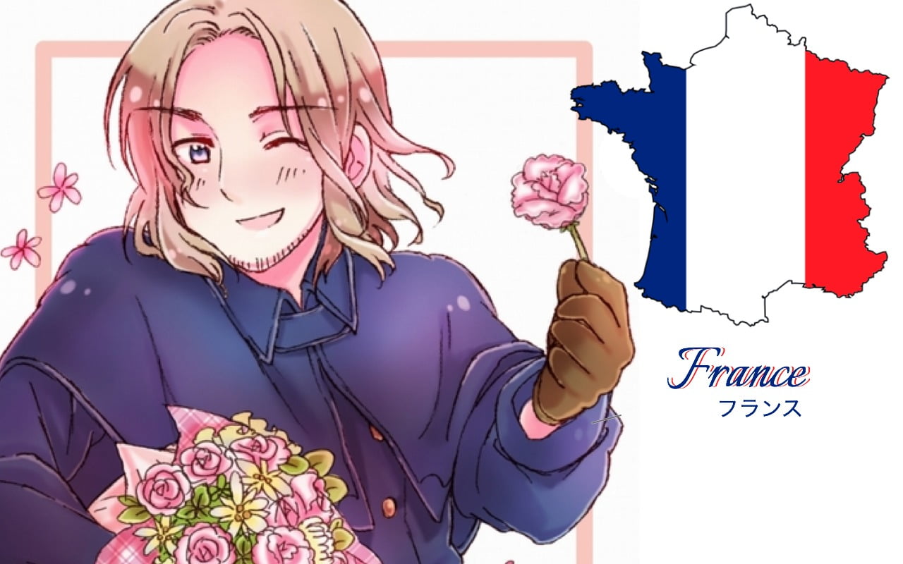 flower, young women, nations, Hetalia, flowering plant, anime, real people, text, portrait, waist up, beautiful woman, white background, studio shot, pink color, HD Wallpaper