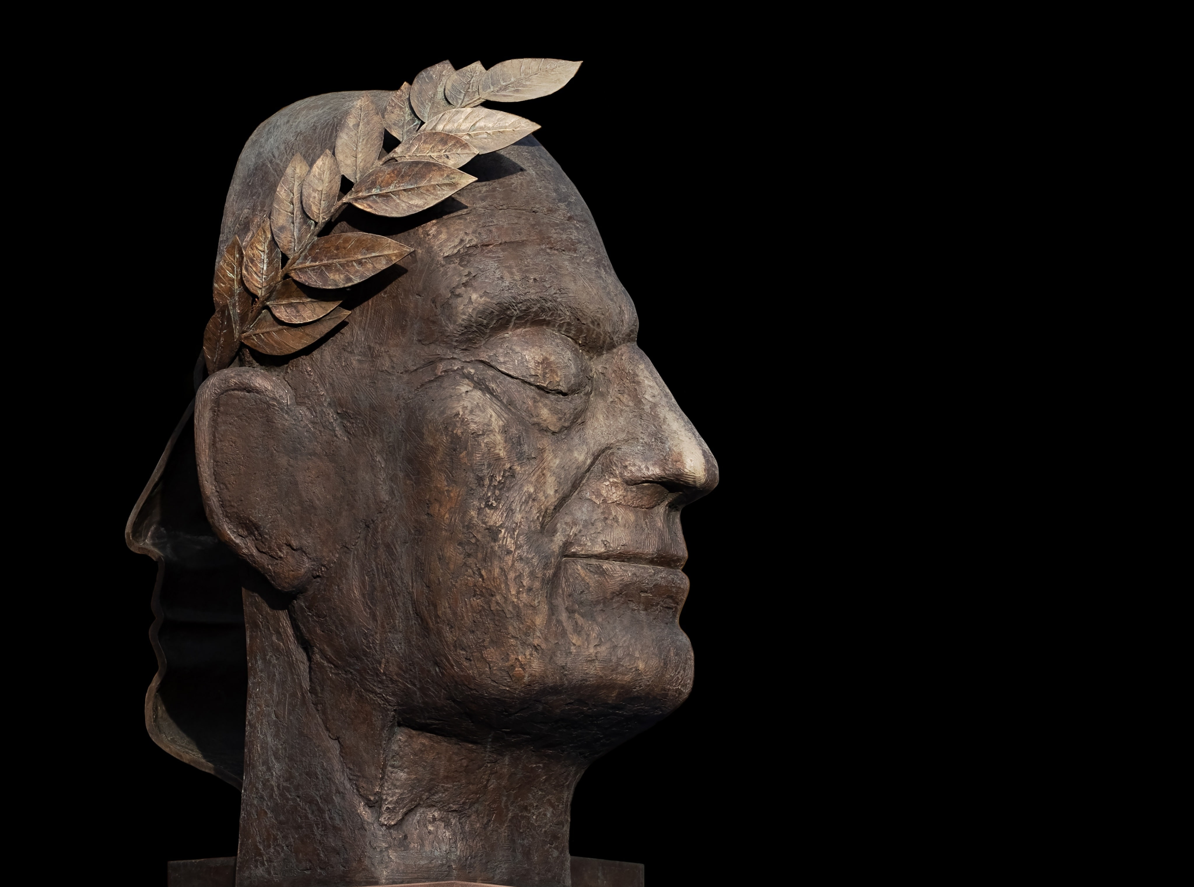 Statue, studio shot, romanempire, male likeness, politician, Sculpture, ancient, copy space, profile view, the past, Emperor, Military, nature, archaeology, HD Wallpaper