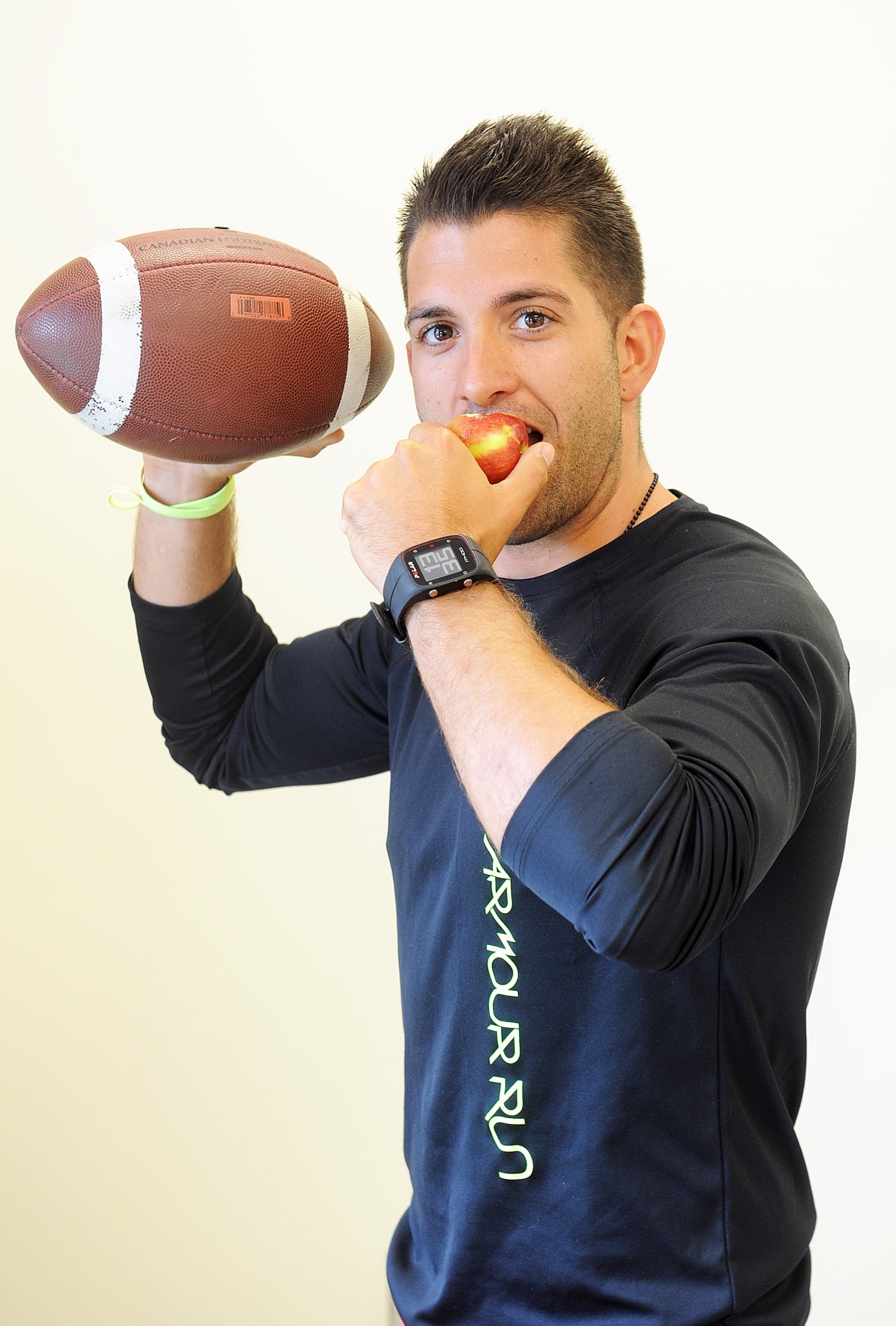 football, young men, coach, studio shot, holding, looking at camera, white background, sport, portrait, health, indoors, one person, cute, 1080P, standing, Phone HD Wallpaper