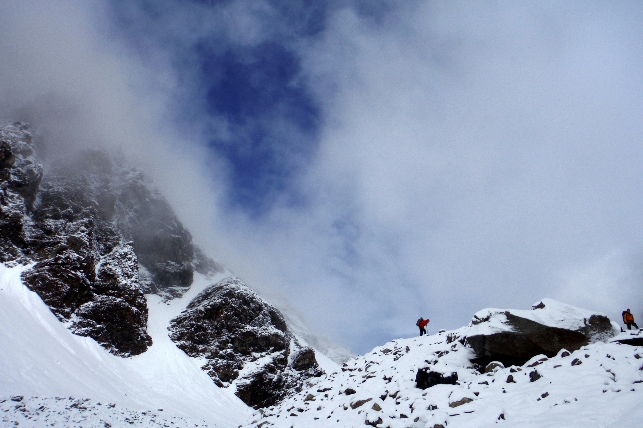 adventure, winter, snow, cold temperature, day, clouds, tranquility, mountains, outdoors, scenics - nature, pamir, 1080P, rocks, sky, snowcapped mountain, HD Wallpaper