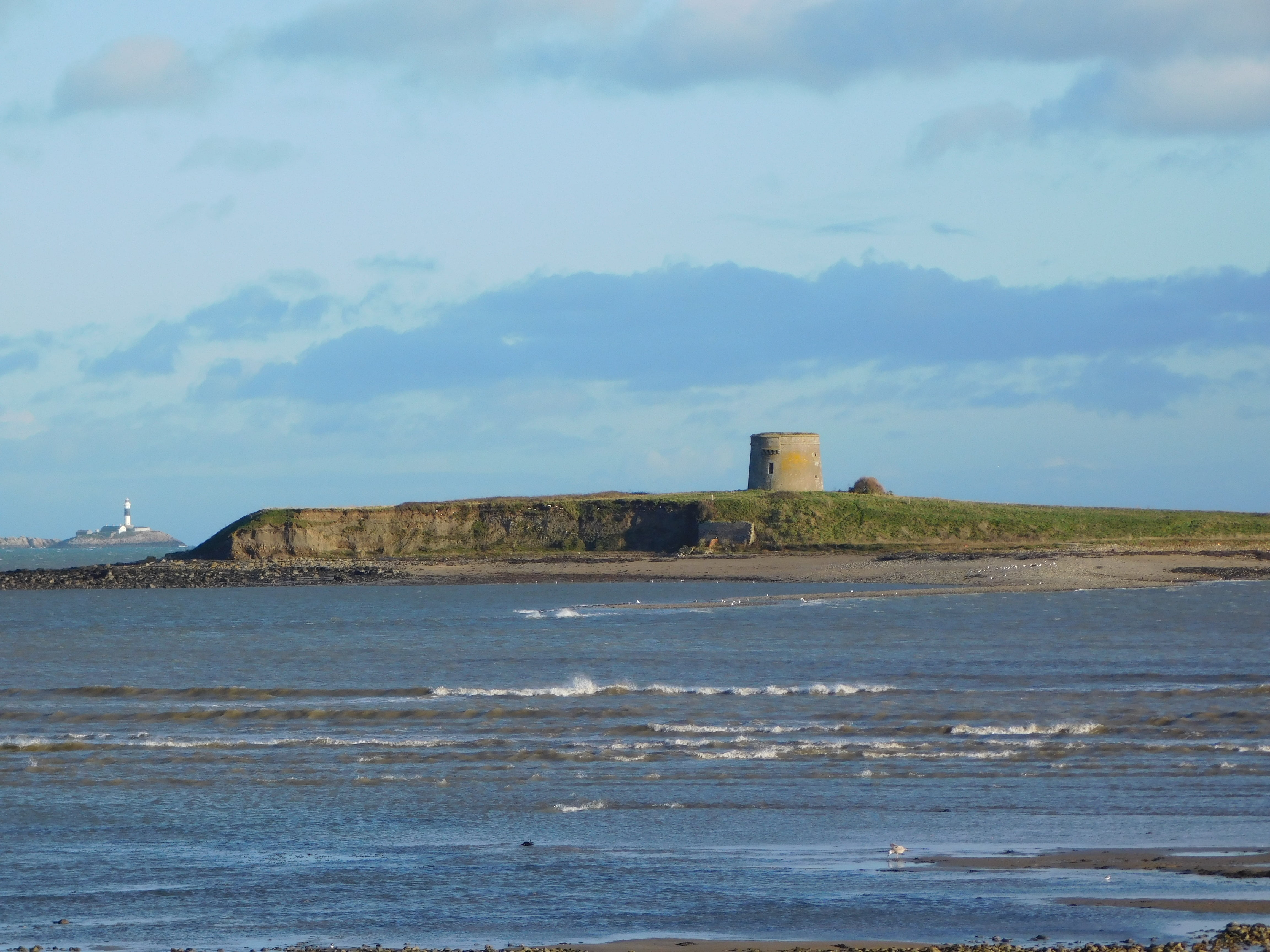 architecture, seascape, ocean, december, sky, lighthouse, coast, scenics - nature, winter, no people, dublin, island, december2015, day, shenick island, HD Wallpaper