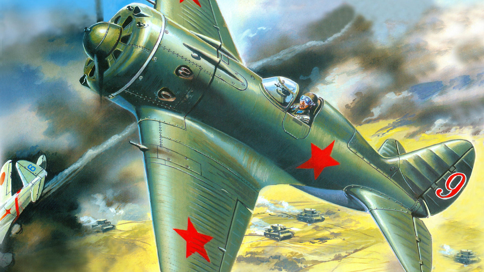 army, 1080P, mode of transportation, tanks, battle, plane, the Japanese, aircraft, stars, single-engine, history, air vehicle, fighter plane, one, fight, HD Wallpaper