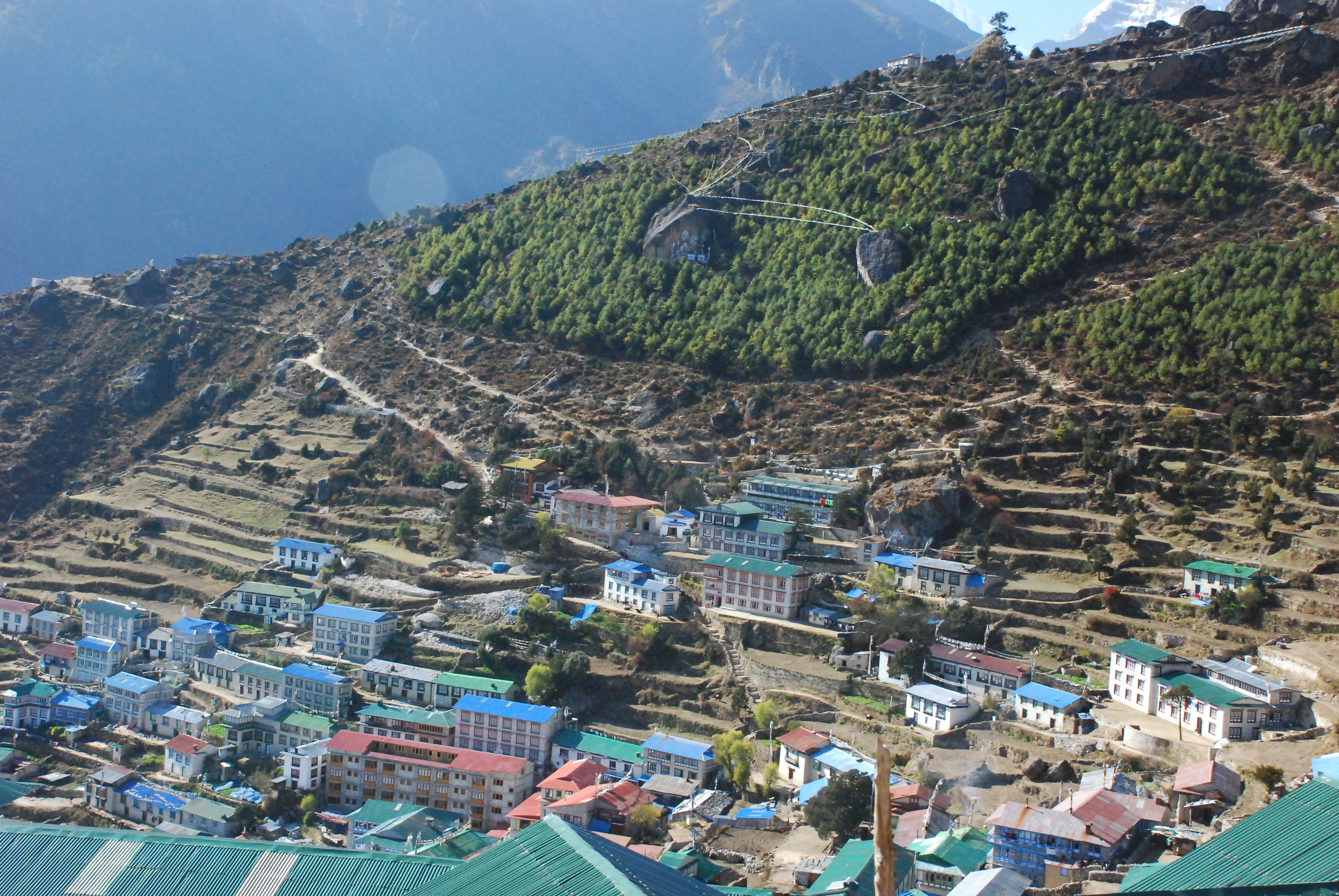 the past, residential district, mountain, the himalayas, city, history, built structure, architecture, outdoors, high angle view, no people, scenics - nature, HD Wallpaper