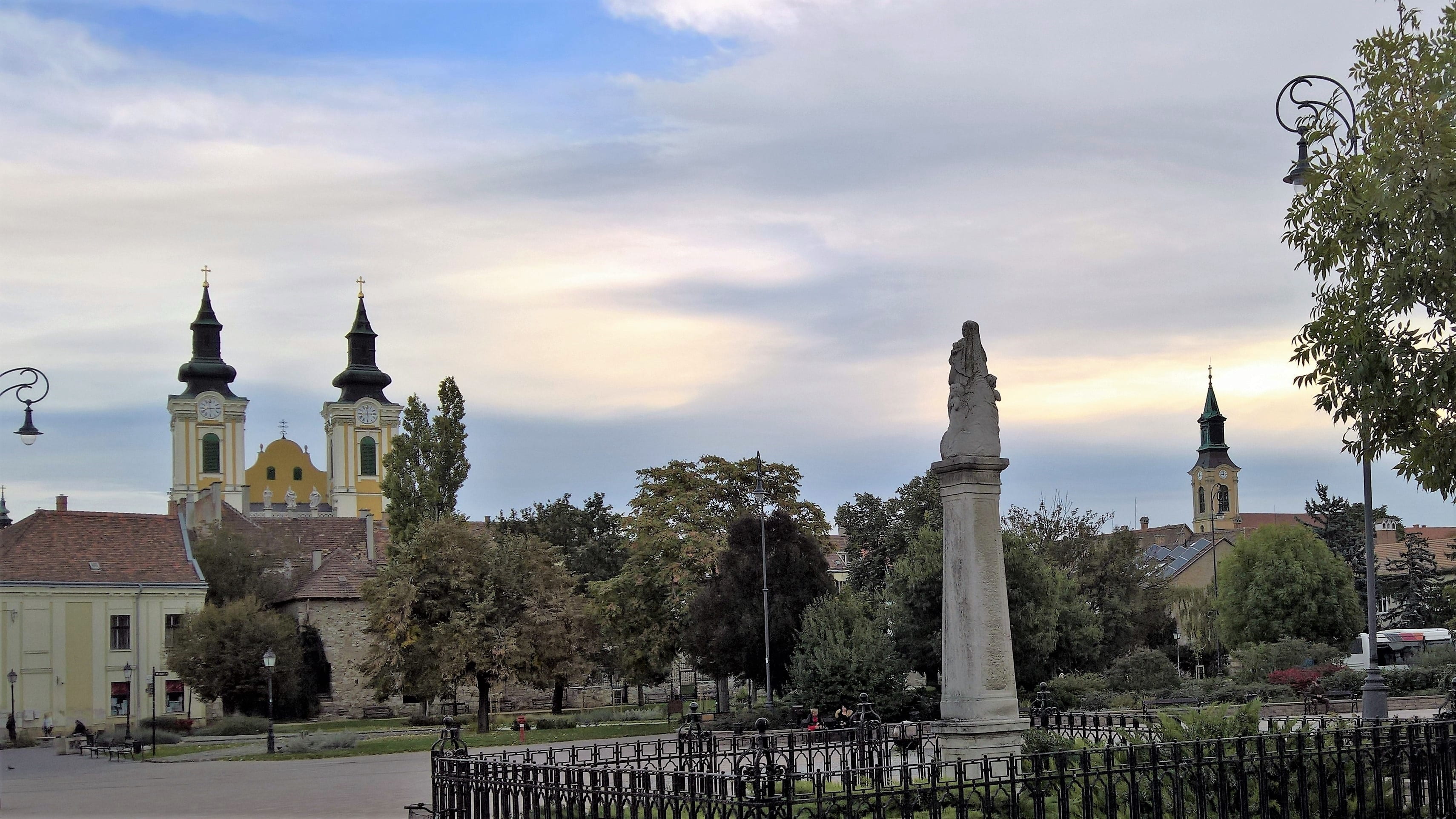 city, place of worship, building, spirituality, statue, nature, tree, belief, the past, sky, history, no people, cloud - sky, travel destinations, building exterior, HD Wallpaper