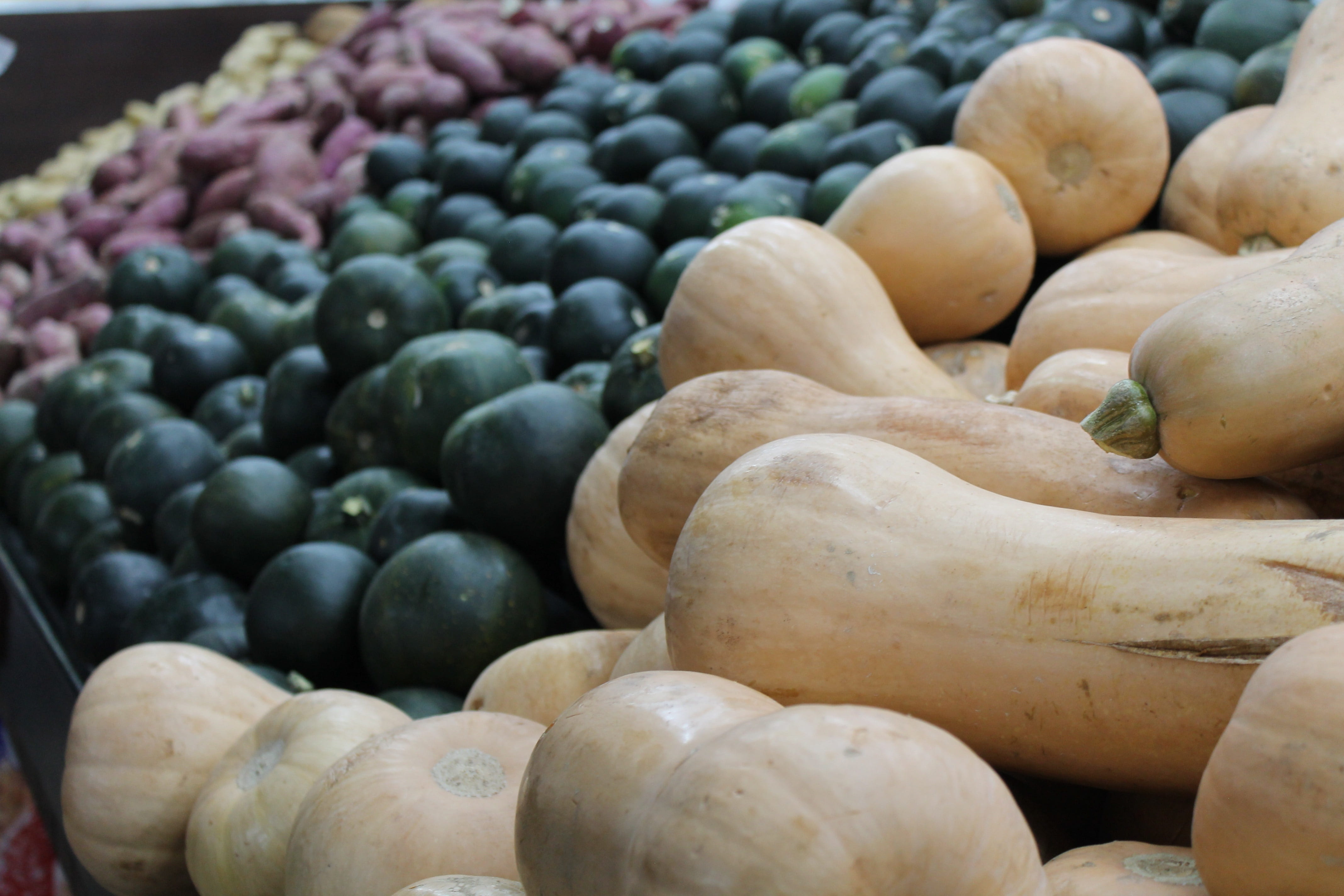 grocery, farmers market, wellbeing, close-up, food and drink, choice, vegetable, variation, 4K, healthy eating, retail, fresh, raw potato, purple, heap, HD Wallpaper