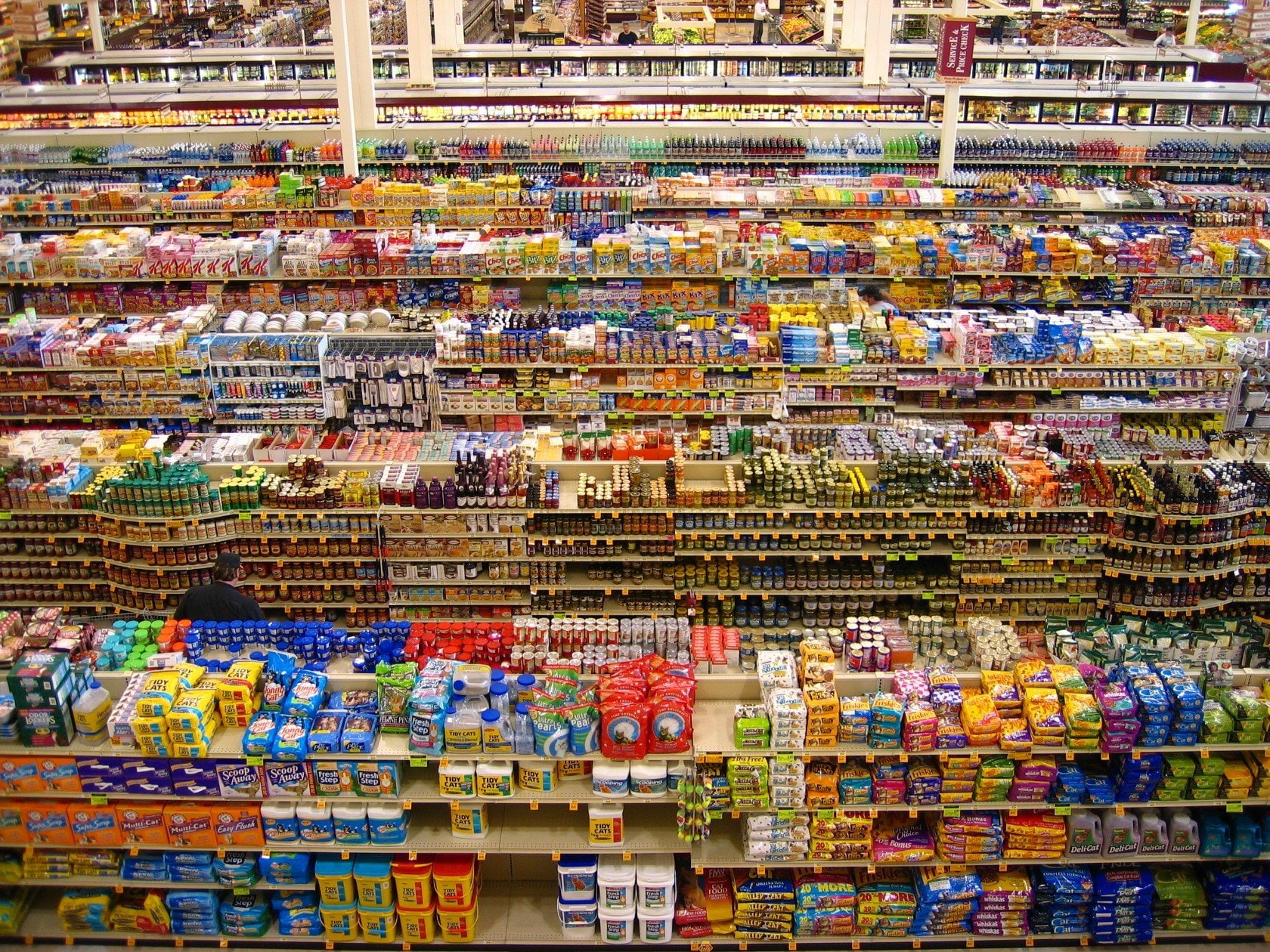 arrangement, no people, retail, in a row, order, super market markets food lines, pattern, variation, 720P, abundance, backgrounds, shopping, consumerism, HD Wallpaper