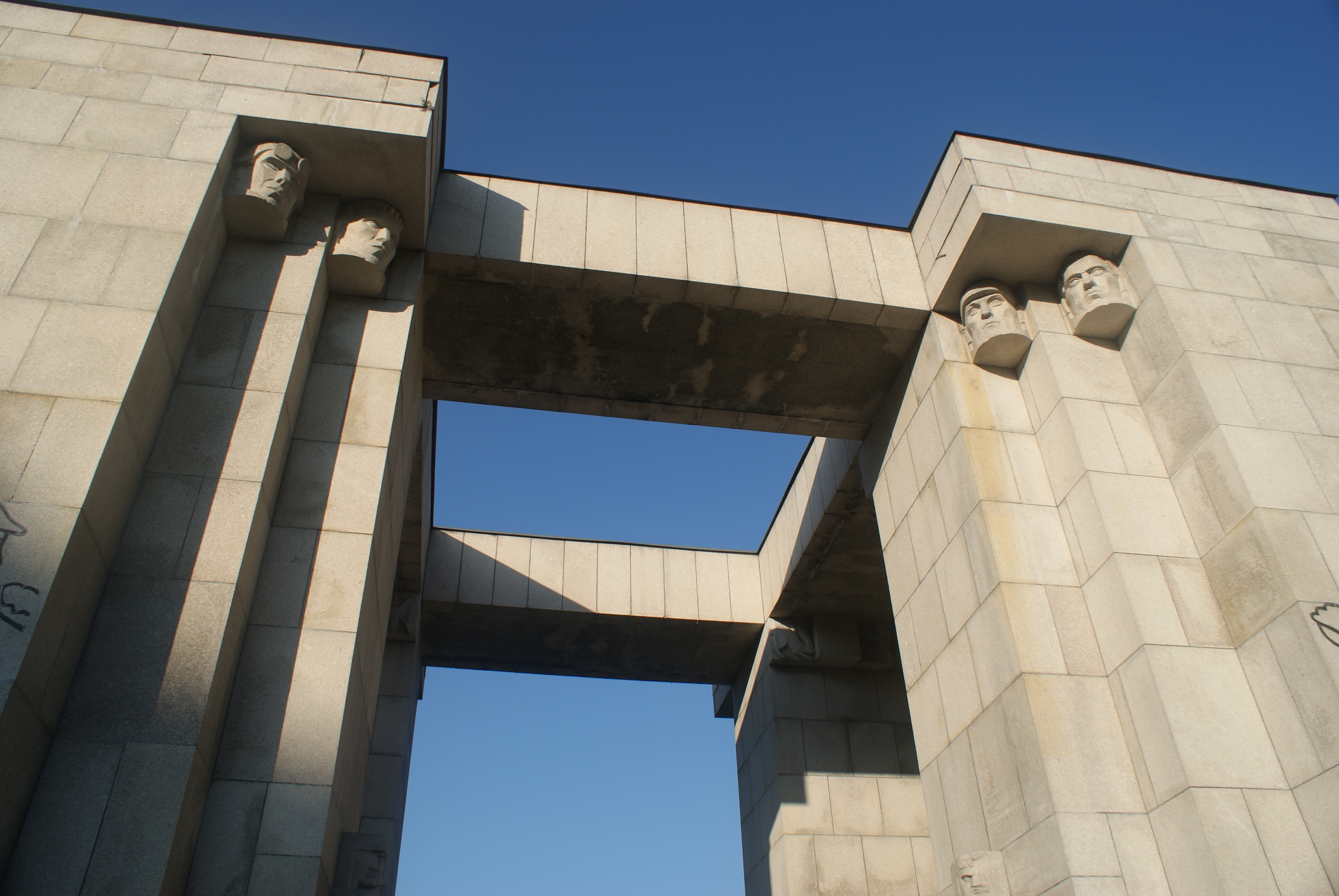 modern, outdoors, sky, no people, clear sky, built structure, silesian uprising, day, annaberg denkmal, 4K, sculpture, history, anna, low angle view, the past, HD Wallpaper