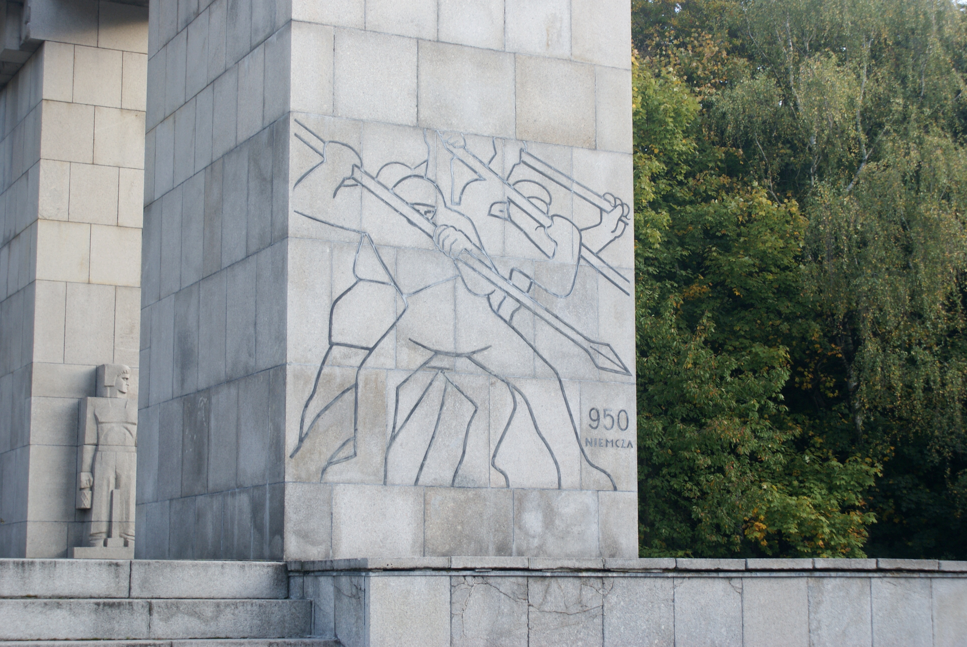 communication, the monument at the top of st, annaberg denkmal, text, human representation, a statue of an insurrectionary act, monument to the insurgents, HD Wallpaper