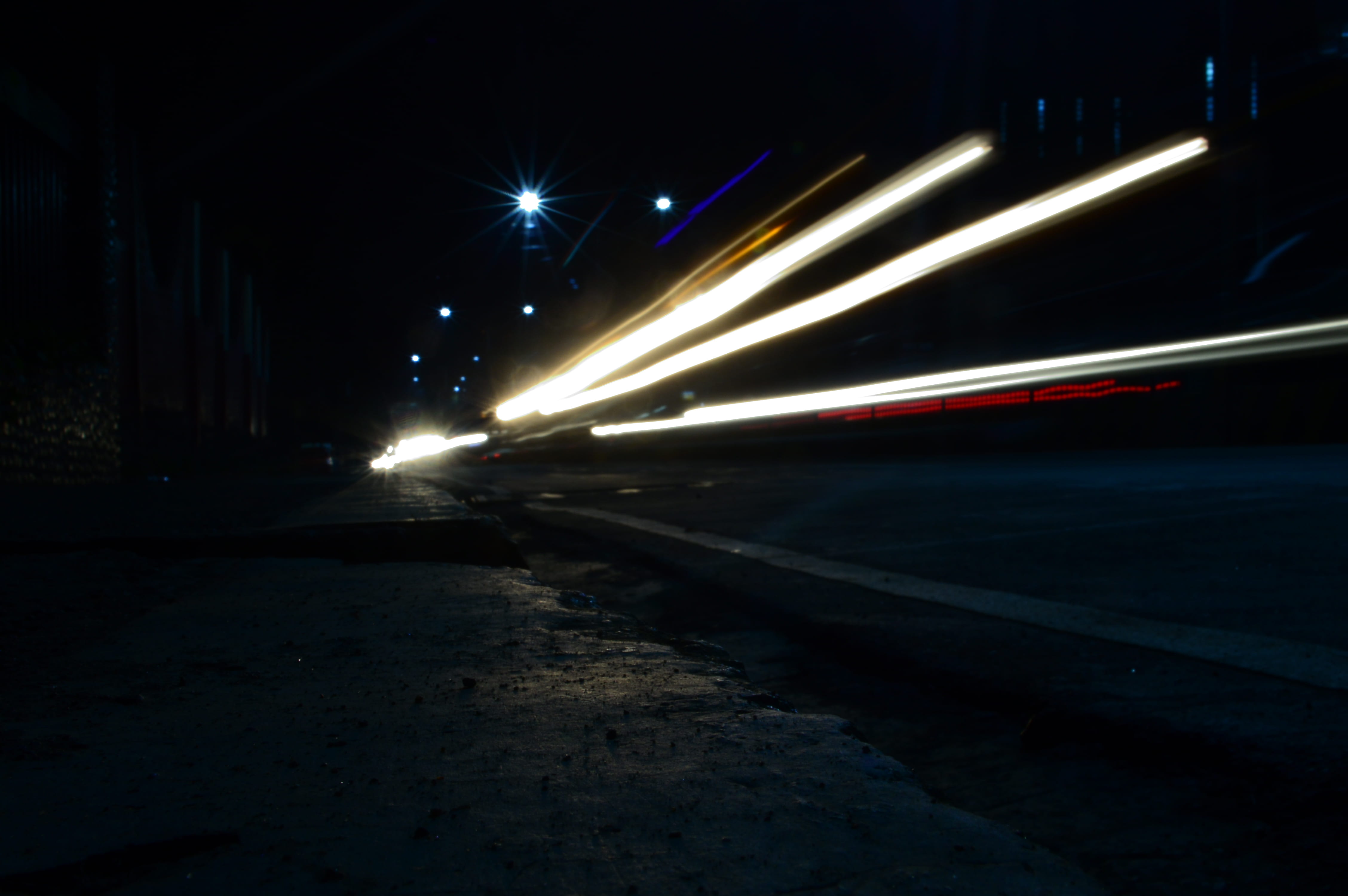 architecture, mode of transportation, direction, exposure, blurred motion, city, no people, outdoors, lighting equipment, lights, illuminated, light trail, HD Wallpaper