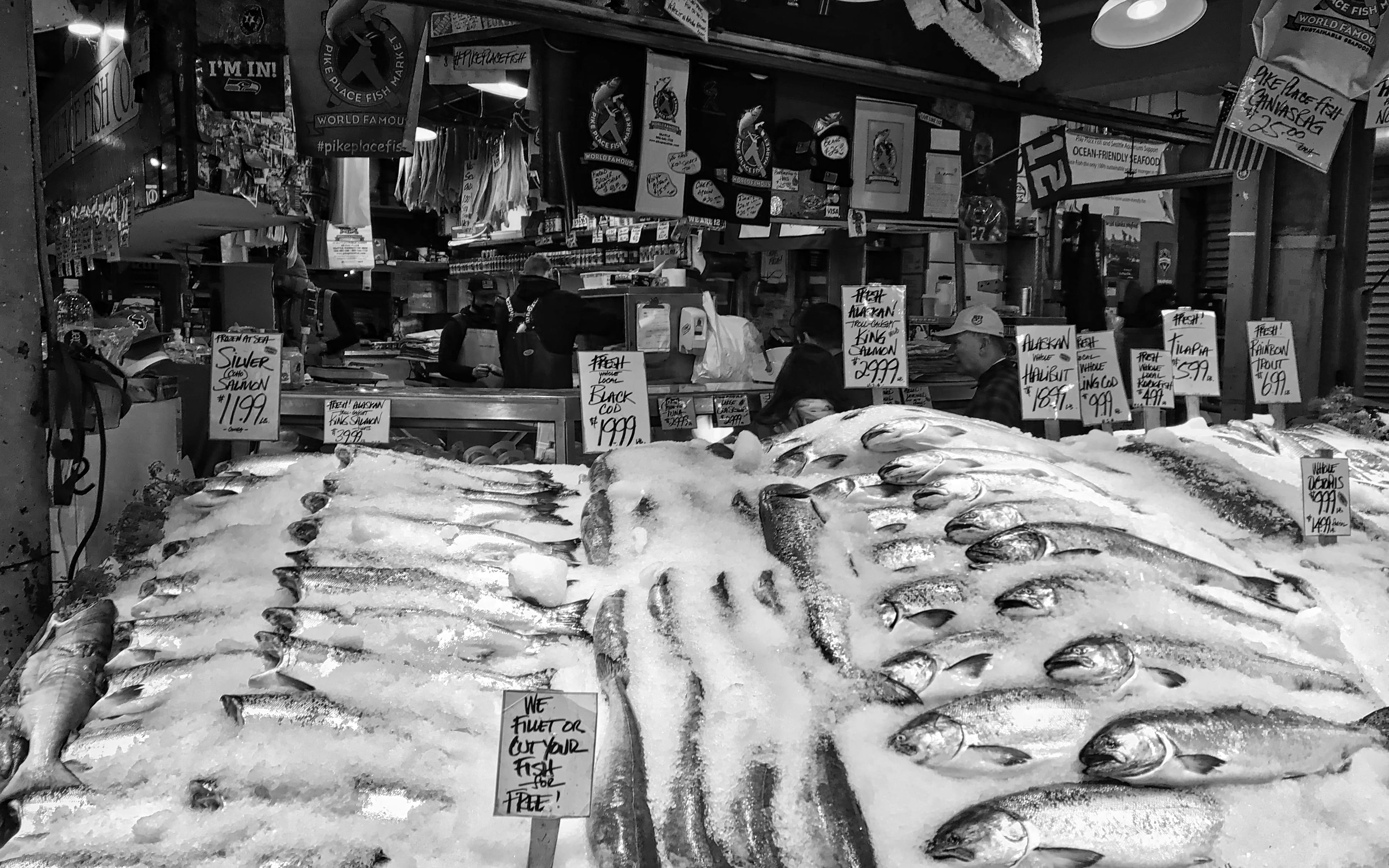 retail, price tag, united states, large group of objects, seattle, food and drink, script, cold temperature, business, communication, for sale, seafood, HD Wallpaper