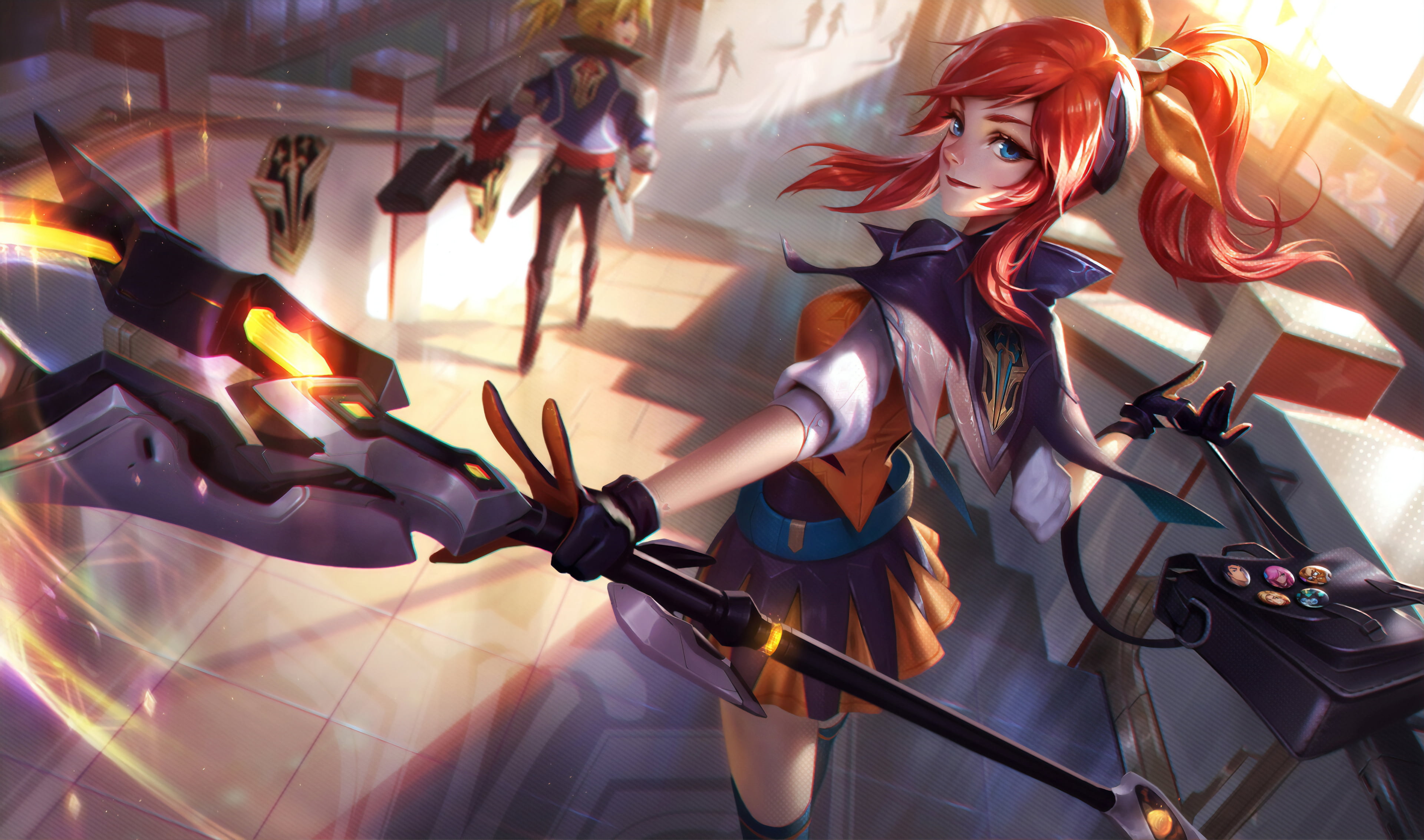 4K, Blue Eyes, Video Game, Lux (League Of Legends), Girl, Red Hair, League Of Legends, HD Wallpaper