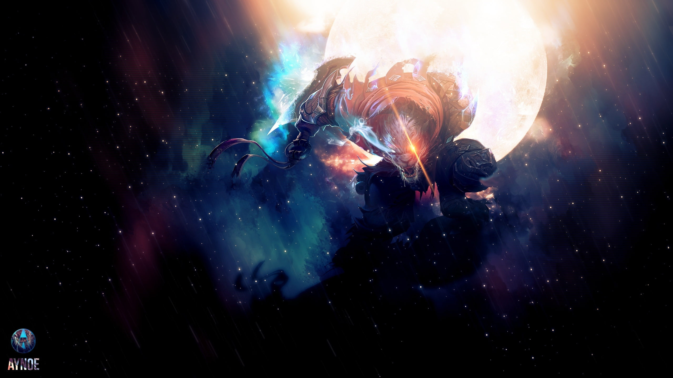 2K, legends, rengar, league, space, HD Wallpaper