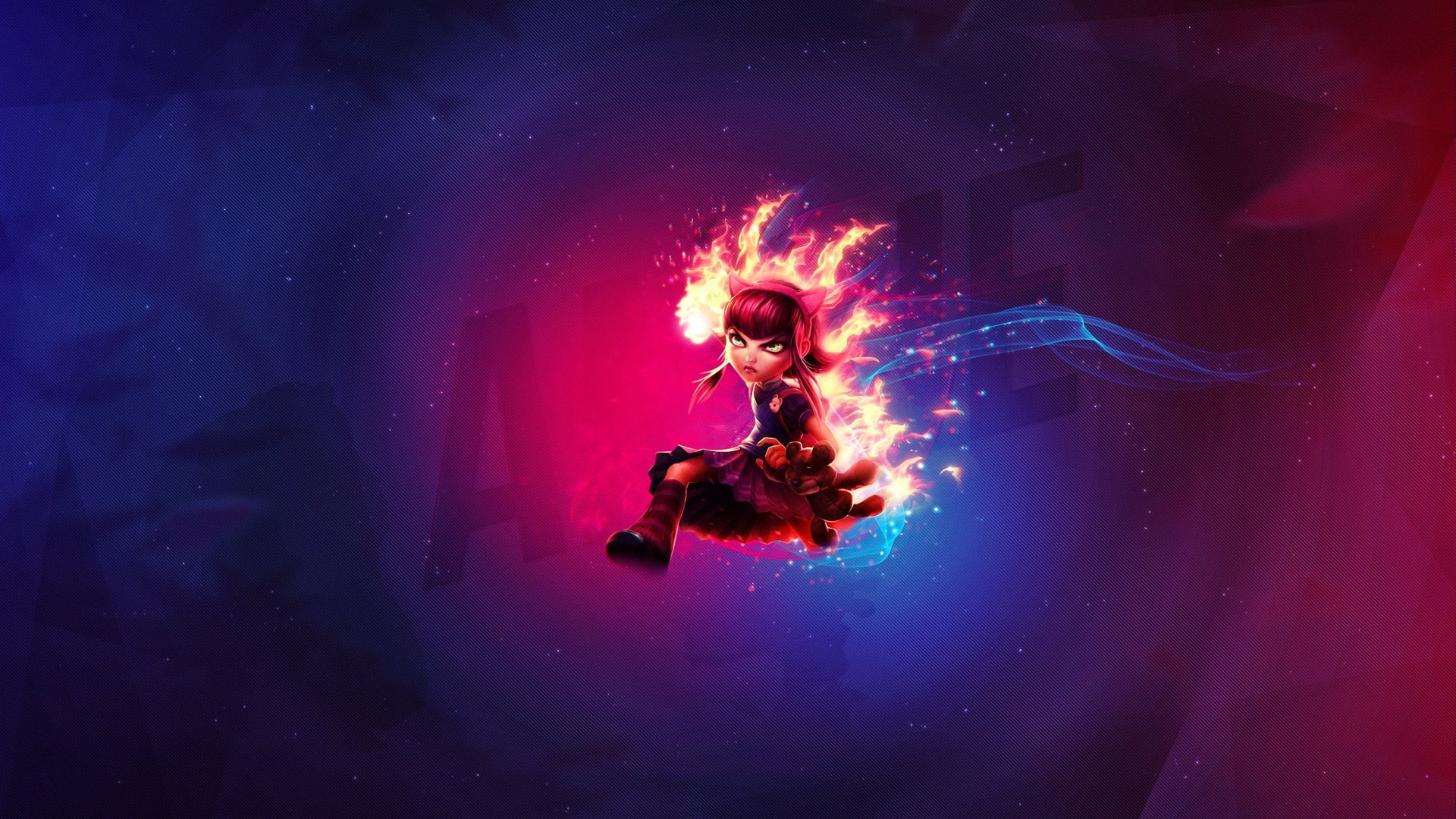 League Of Legends, stage - performance space, stage, digital composite, smoke - physical structure, Anime, Girl, music, nature, arms raised, dancing, Annie (League Of Legends), HD Wallpaper