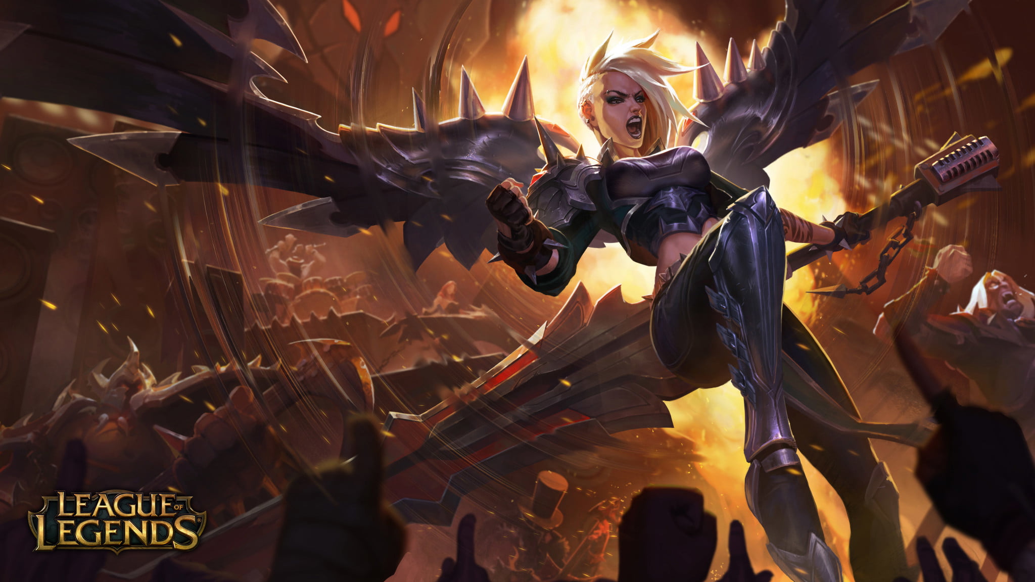 Kan Liu, Kayle (League of Legends), women, League of Legends, 1080P, HD Wallpaper