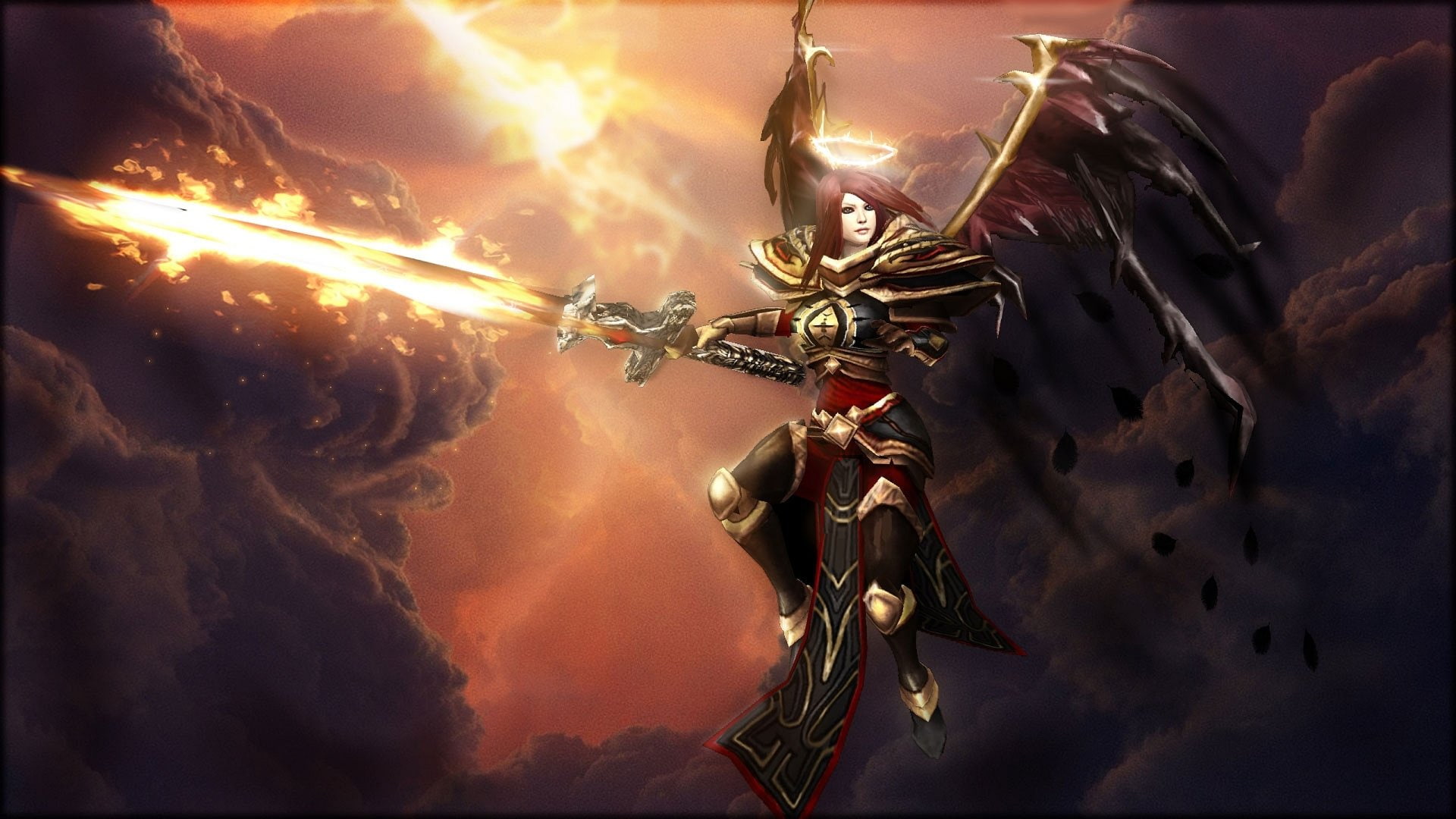 1080P, League Of Legends, Video Game, hero, character, Kayle (League Of Legends), illustration, HD Wallpaper
