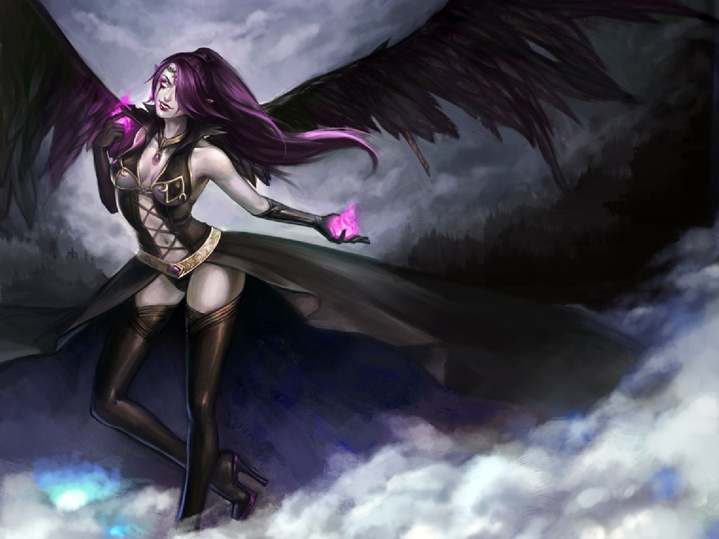 Video Game, 720P, League Of Legends, Morgana (League Of Legends), HD Wallpaper