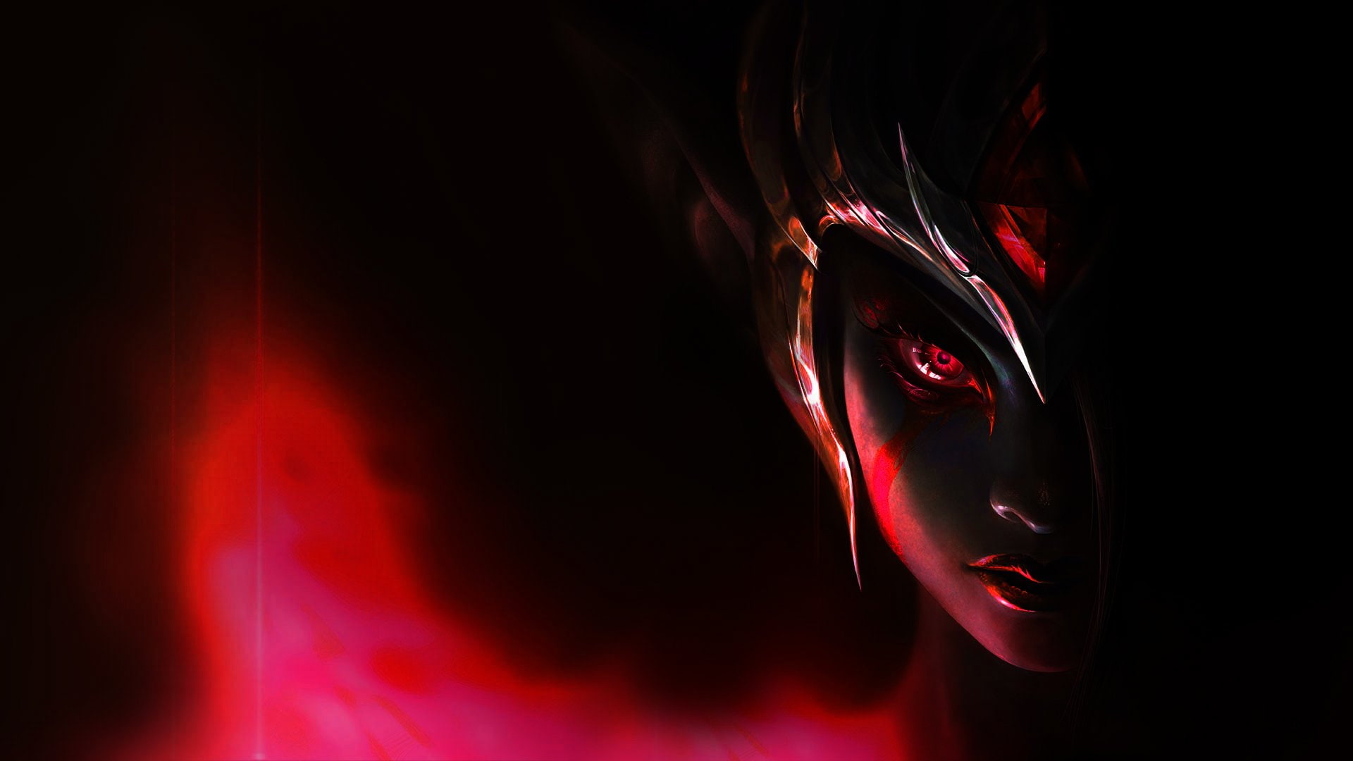 woman, face, League Of Legends, Morgana (League Of Legends), Video Game, 1080P, HD Wallpaper